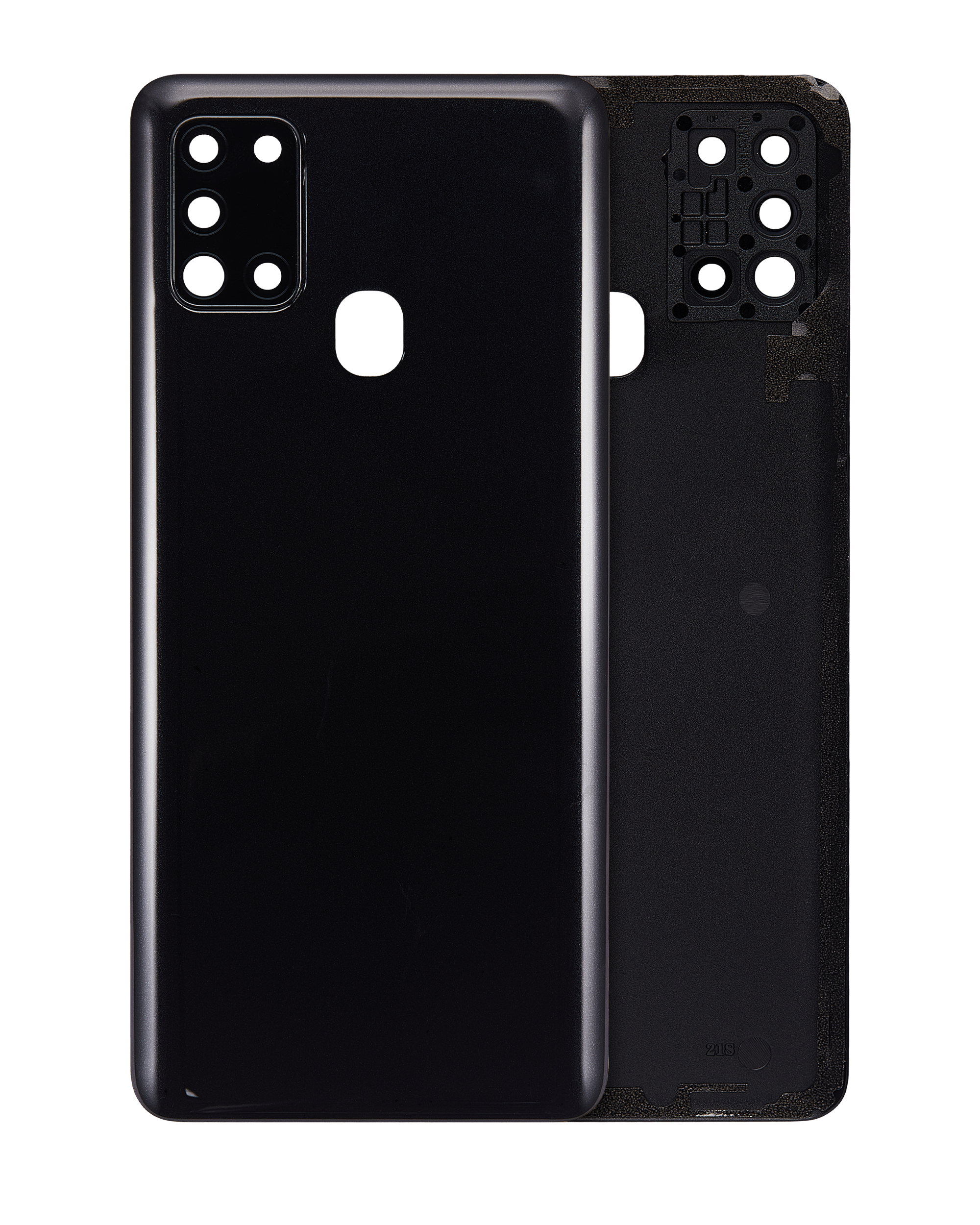 vetro cover posteriore con Vetro fotocamera per Samsung Galaxy A21s (A217 / 2020) (Service Pack) (Nero)