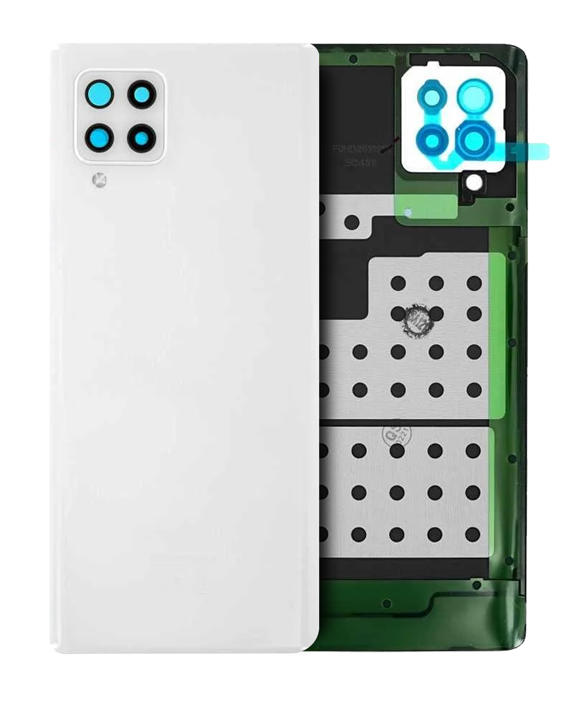 vetro cover posteriore con Vetro fotocamera per Samsung Galaxy A42 5G (A426 / 2020) (Service Pack) (Prism Dot Bianco)