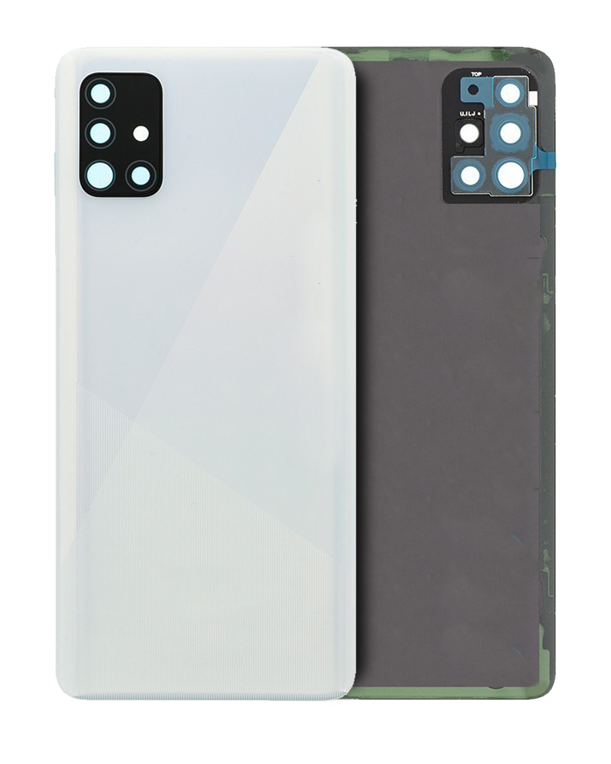 vetro cover posteriore con Vetro fotocamera per Samsung Galaxy A51 4G (A515 / 2020) (Service Pack) (Prism Crush Bianco)