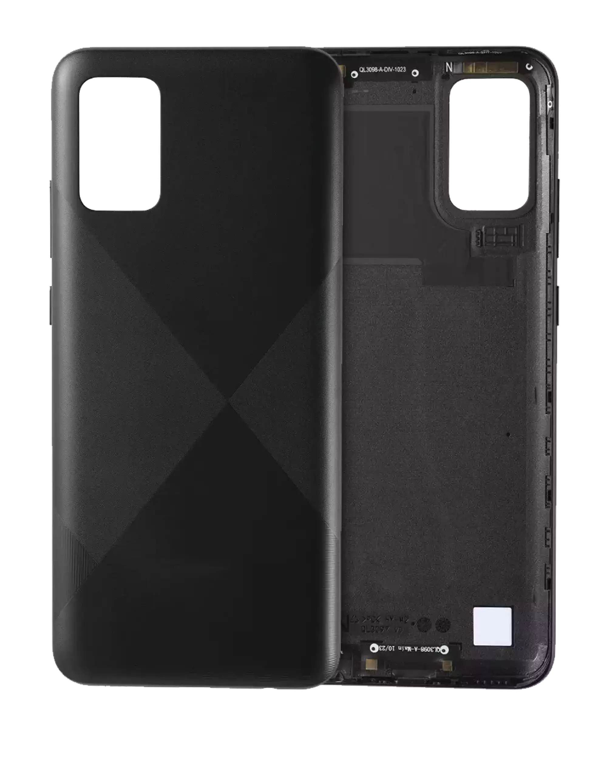 vetro cover posteriore per Samsung Galaxy A02S (A025 / 2020) (Service Pack) (Nero)