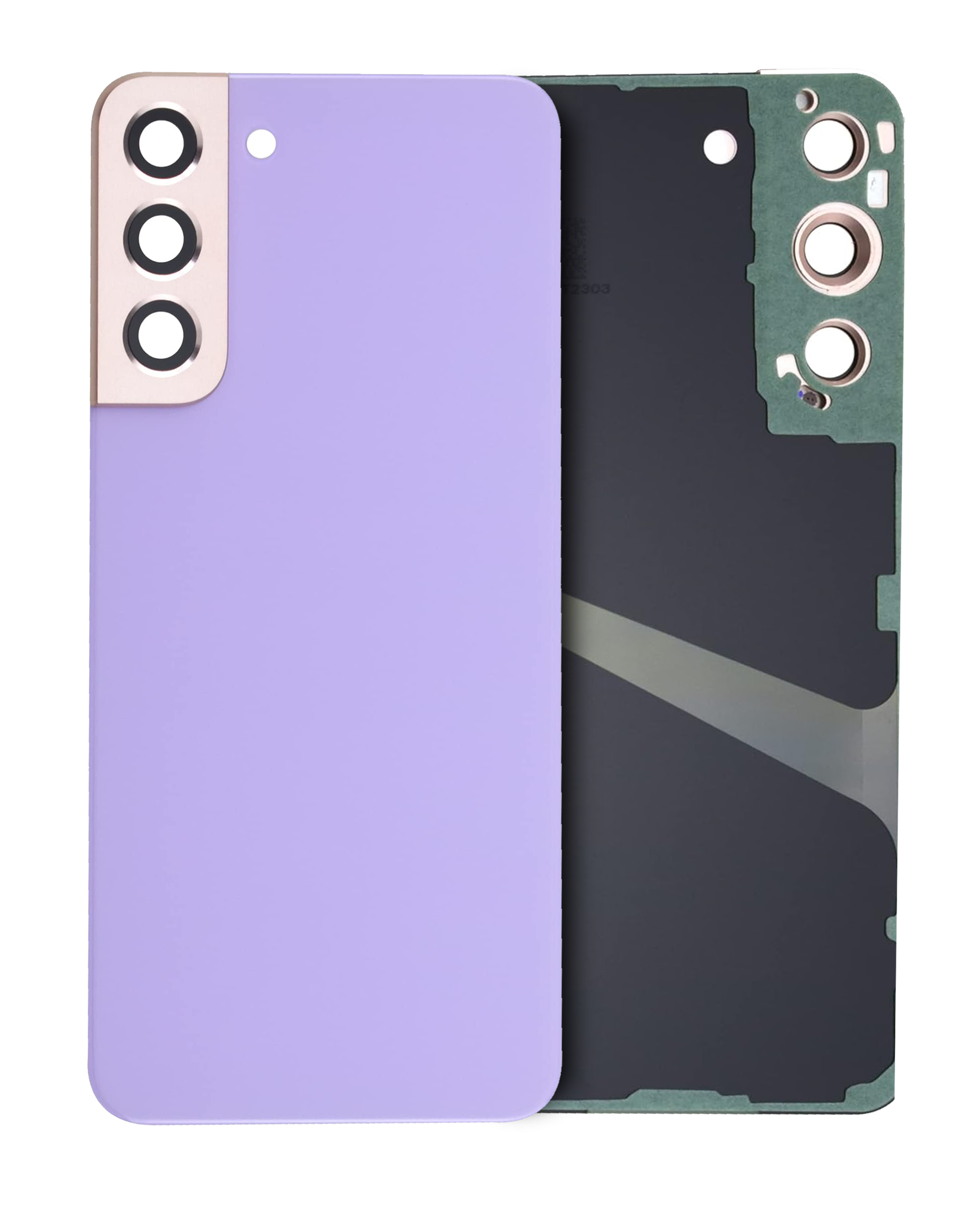 vetro cover posteriore con Vetro fotocamera per Samsung Galaxy S22 (Service Pack) (Bora Viola)