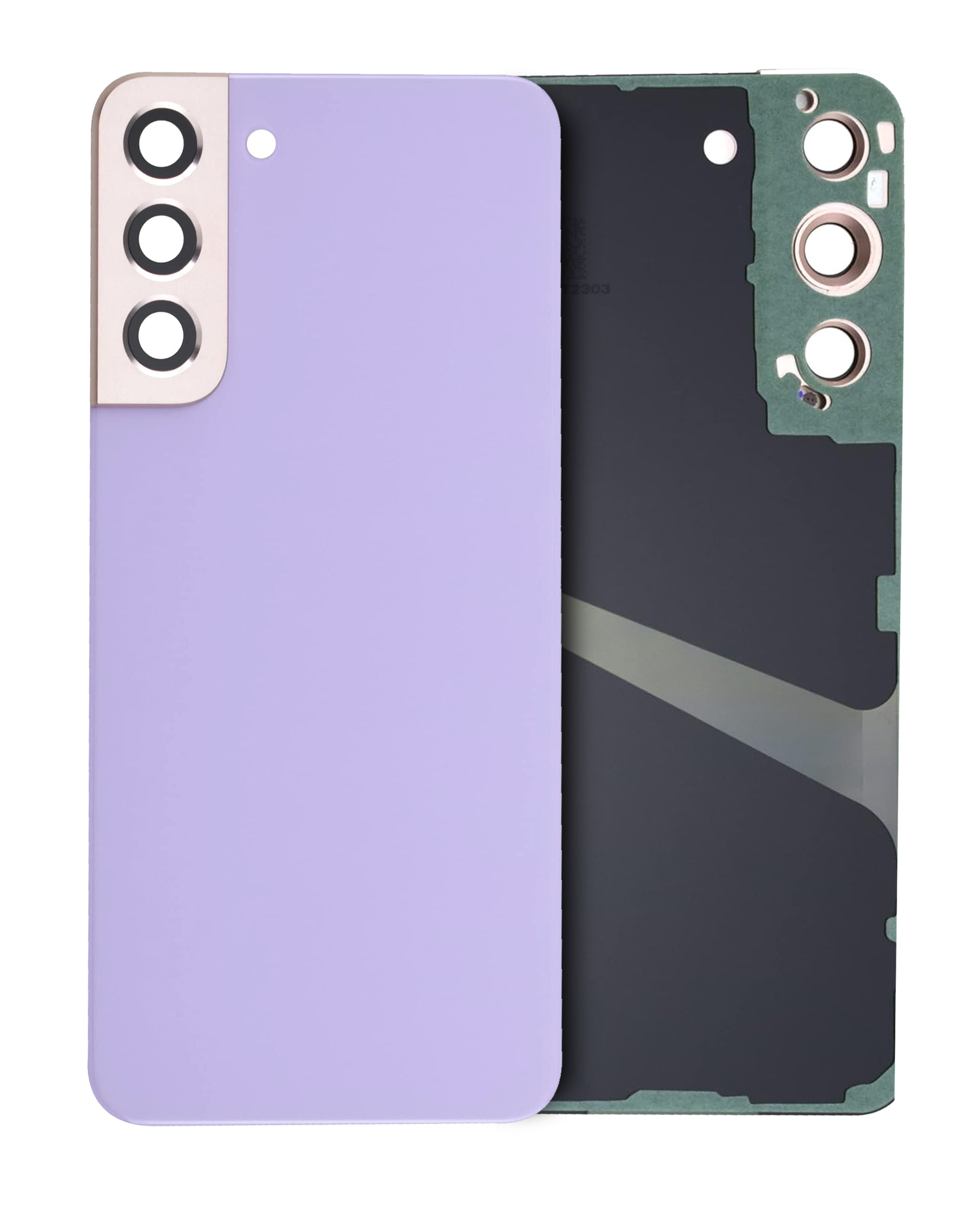 vetro cover posteriore con Vetro fotocamera per Samsung Galaxy S22 (Service Pack) (Violet)