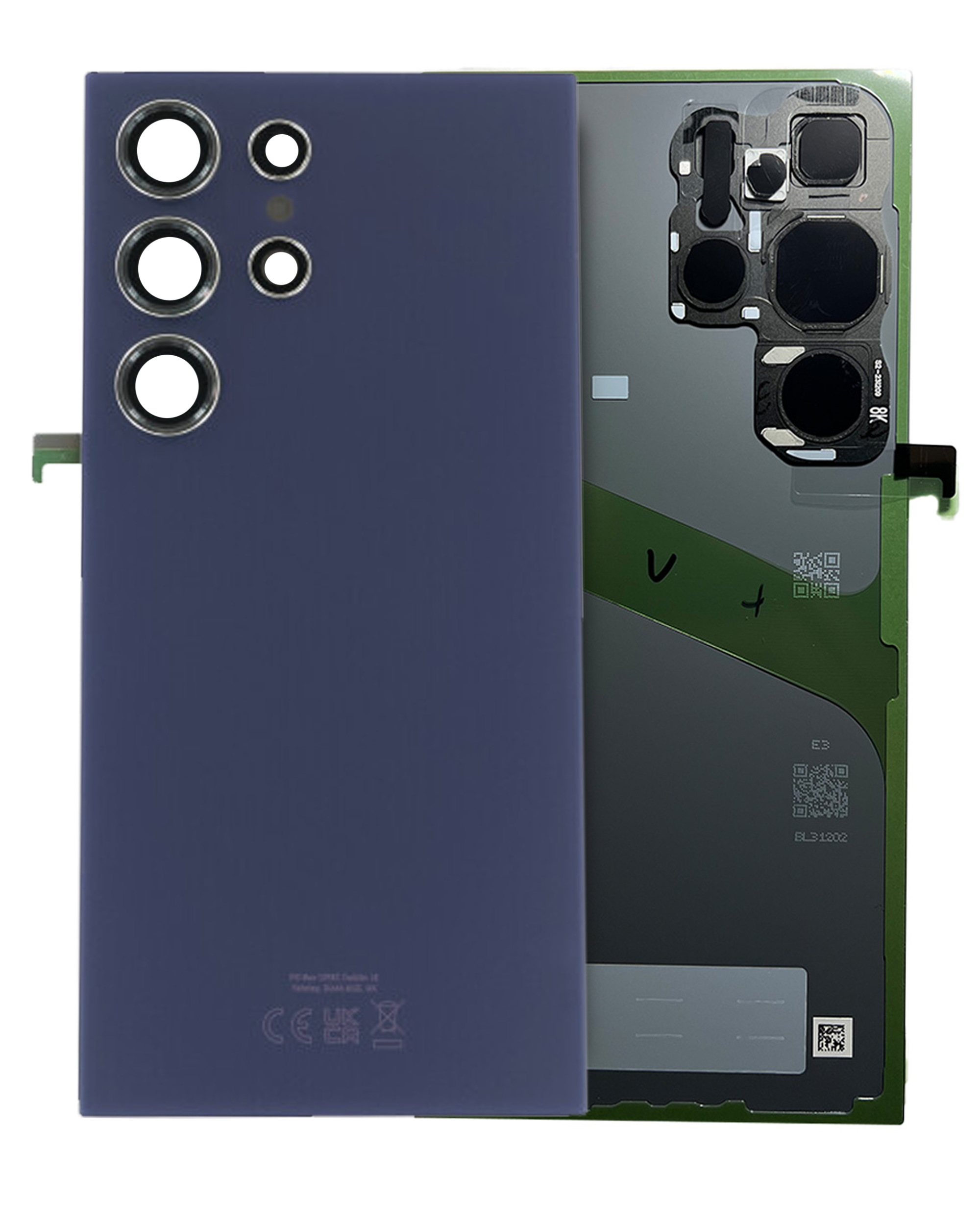 vetro cover posteriore con Vetro fotocamera per Samsung Galaxy S24 Ultra (Service Pack) (Titanio Violet)