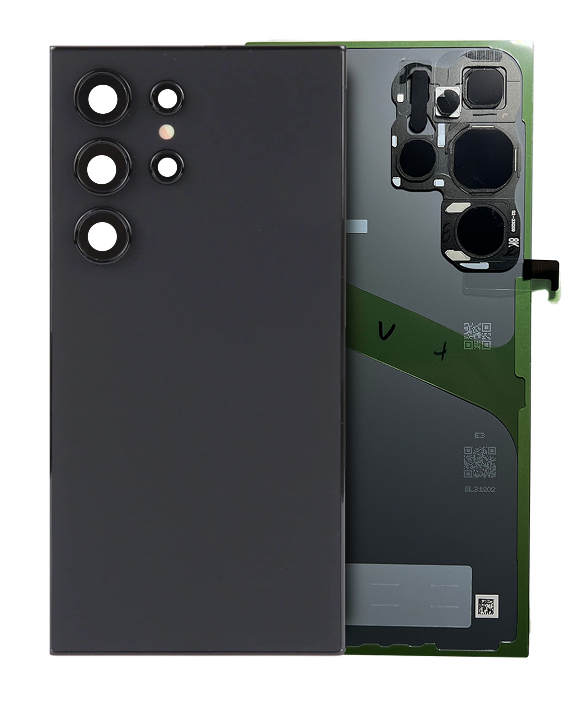vetro cover posteriore con Vetro fotocamera per Samsung Galaxy S24 Ultra (Service Pack) (Titanio Nero)