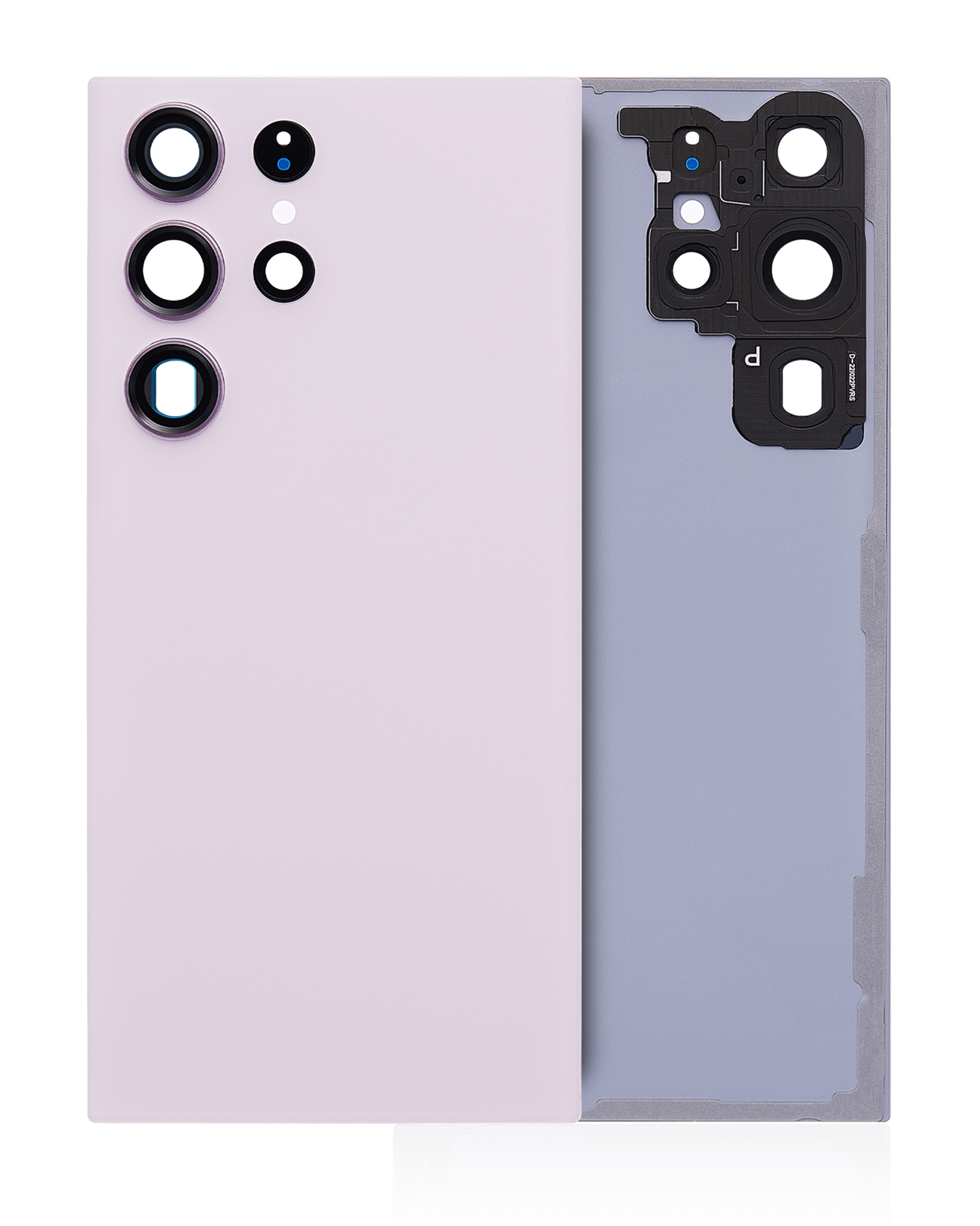 vetro cover posteriore con Vetro fotocamera per Samsung Galaxy S23 Ultra (Service Pack) (Lavanda)