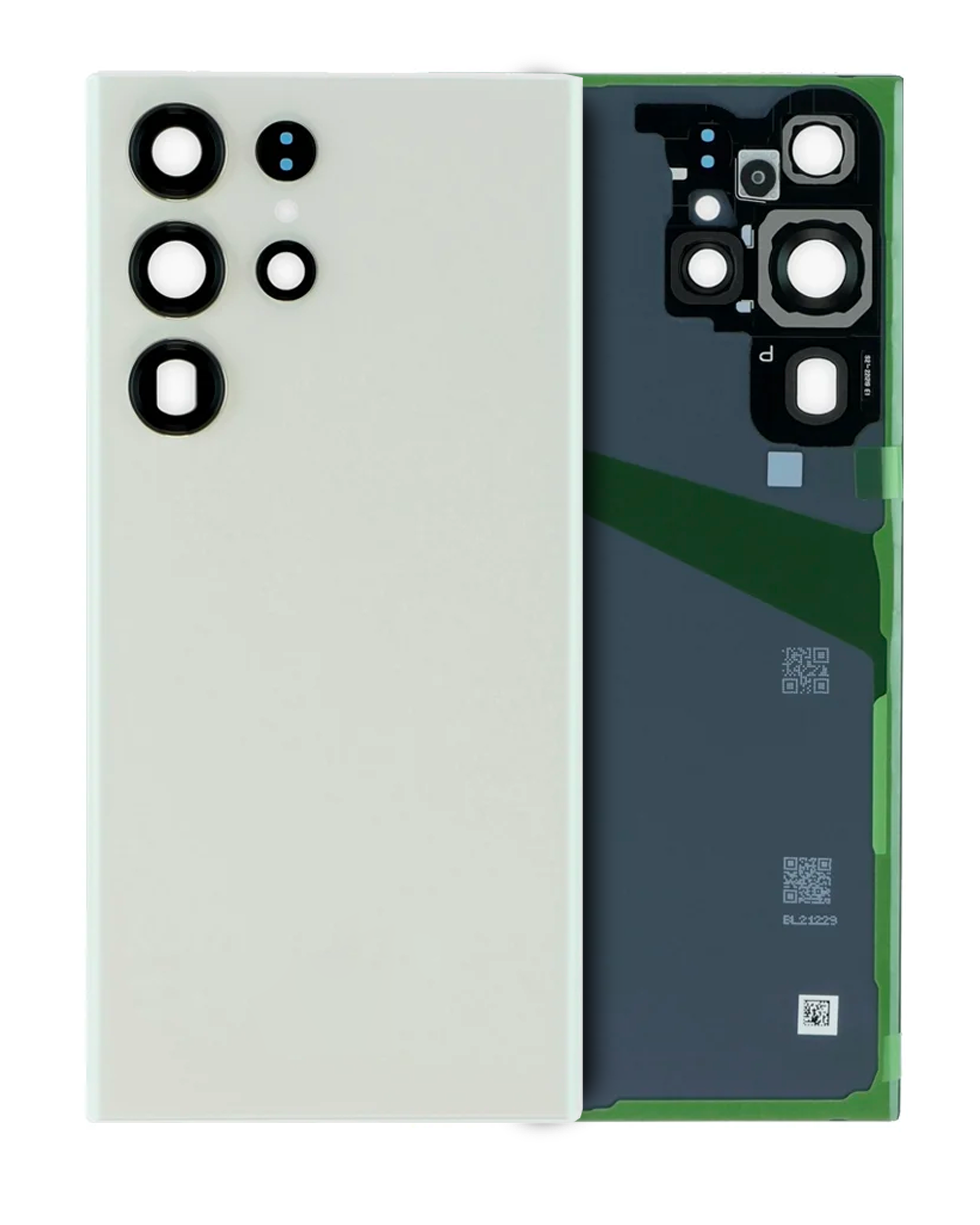vetro cover posteriore con Vetro fotocamera per Samsung Galaxy S23 Ultra (Service Pack) (Cream)