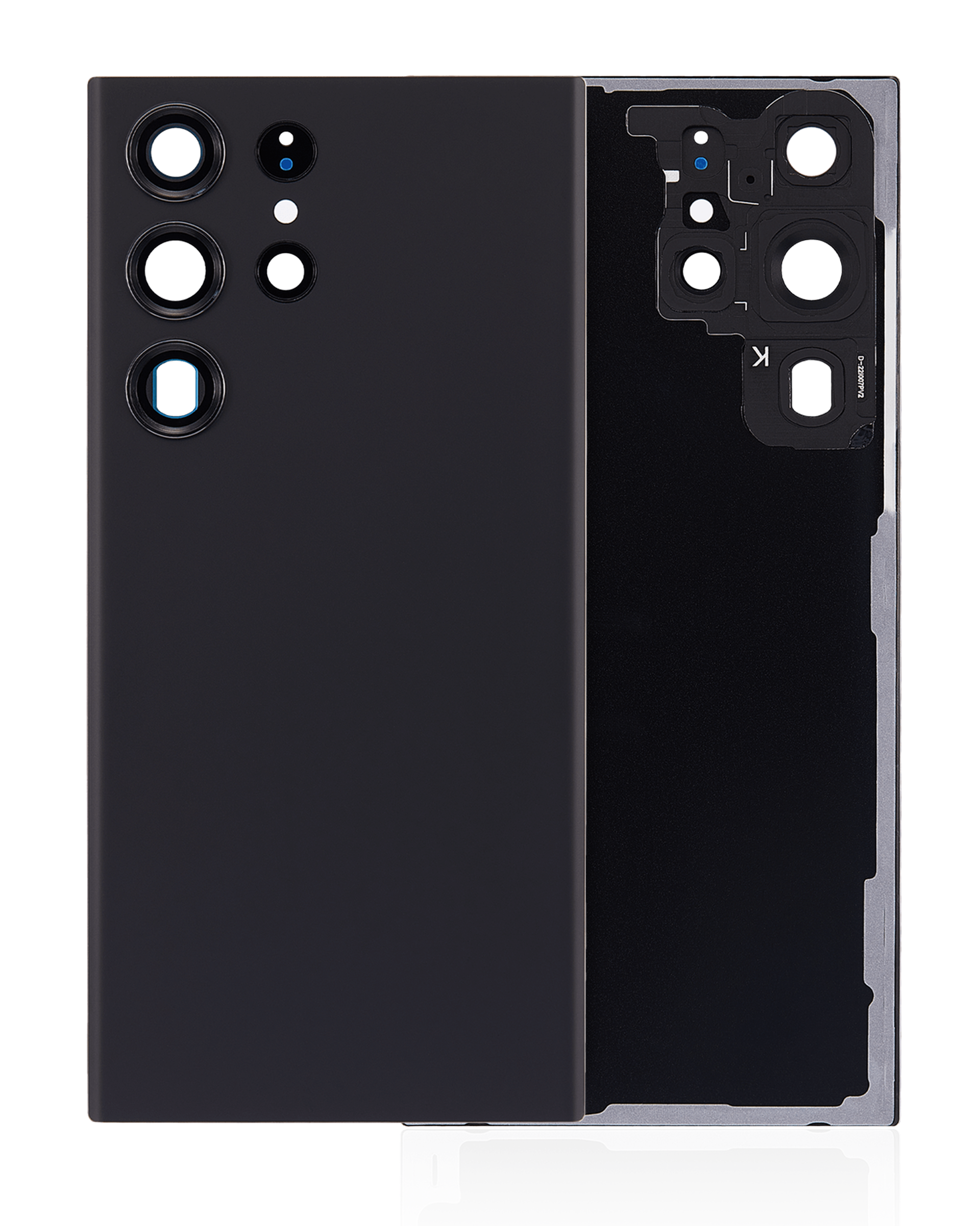 vetro cover posteriore con Vetro fotocamera per Samsung Galaxy S23 Ultra (Service Pack) (Phantom Nero)