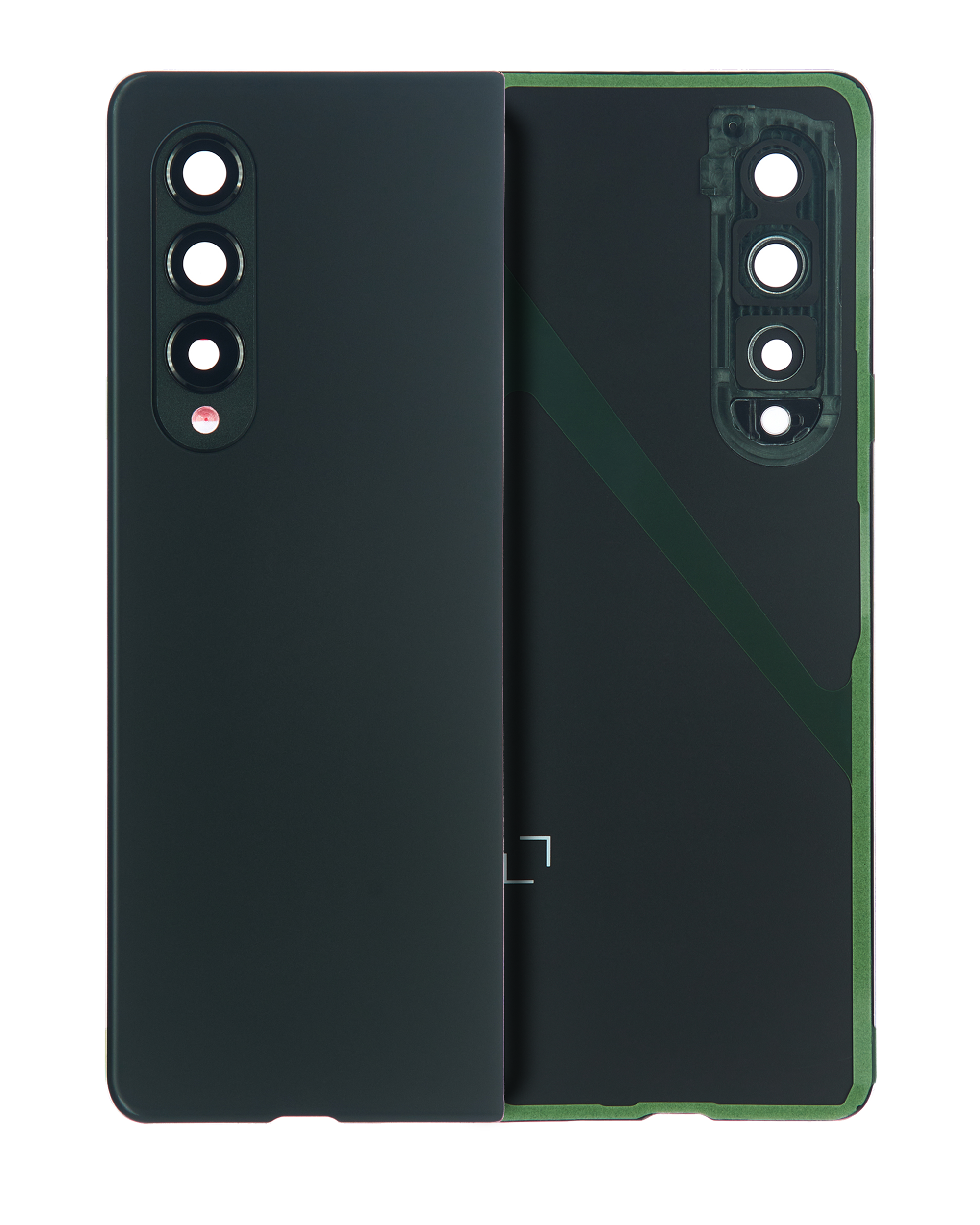 vetro cover posteriore con Vetro fotocamera per Samsung Galaxy Z Fold 3 (Service Pack) (Phantom Nero)