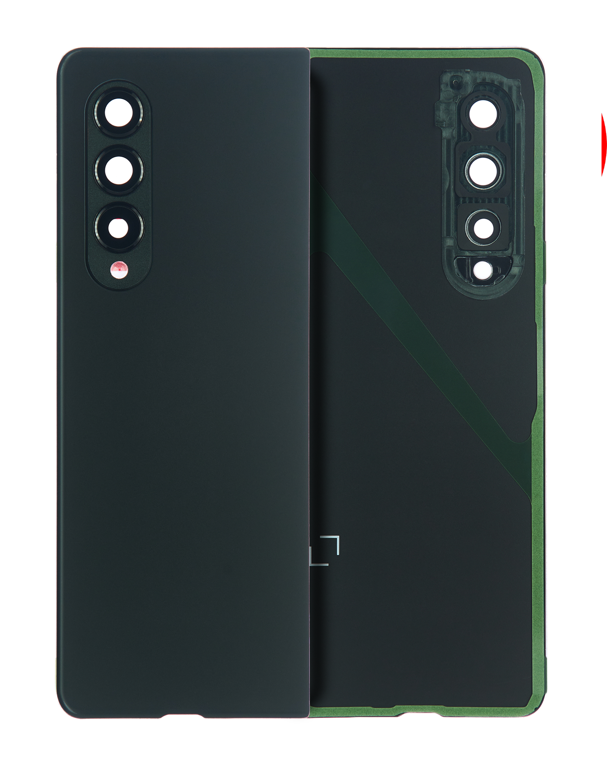 vetro cover posteriore con Vetro fotocamera per Samsung Galaxy Z Fold 3 (Service Pack) (Phantom Verde)