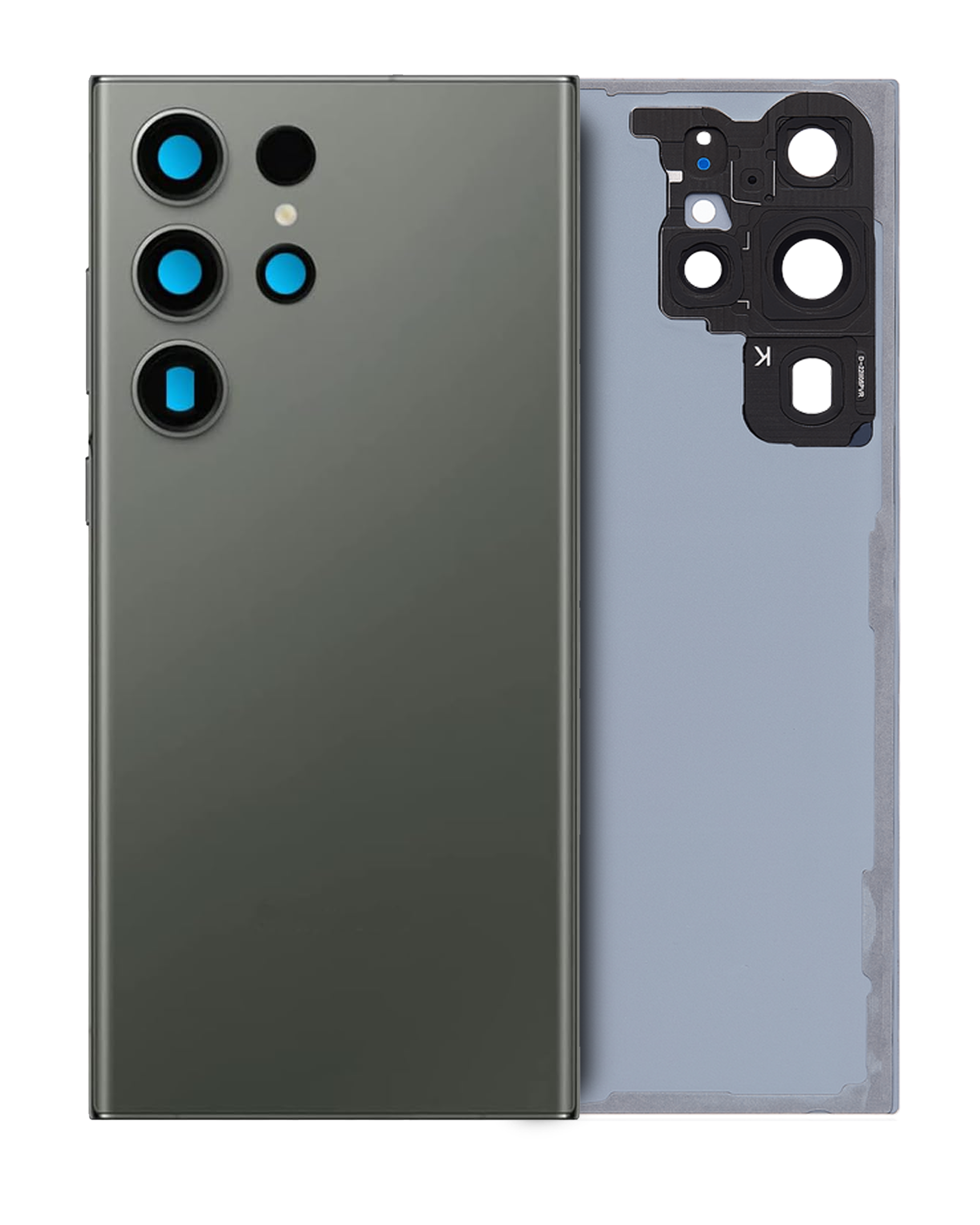 vetro cover posteriore con Vetro fotocamera per Samsung Galaxy S23 Ultra (Service Pack) (Verde)