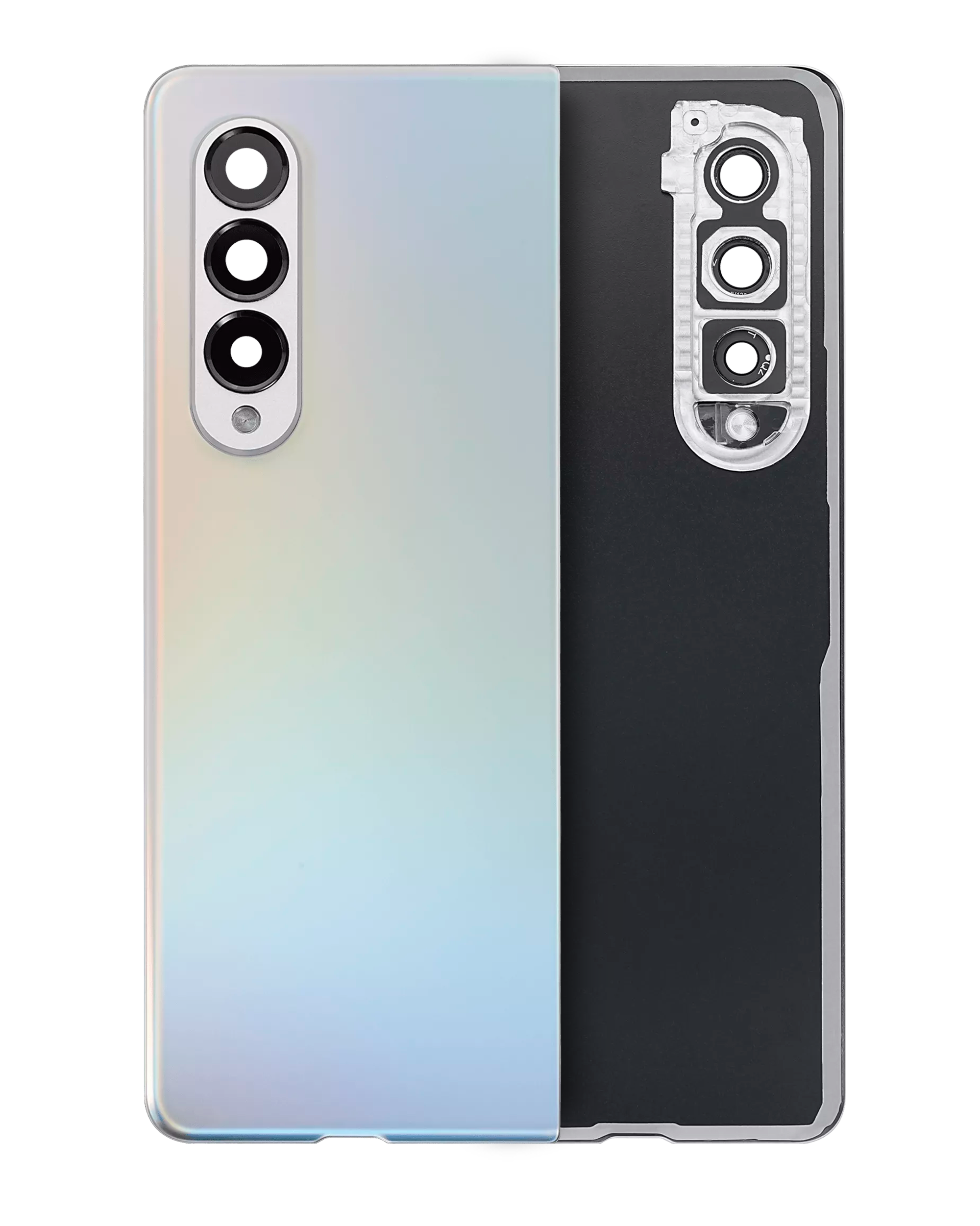 vetro cover posteriore con Vetro fotocamera per Samsung Galaxy Z Fold 3 (Service Pack) (Phantom Argento)