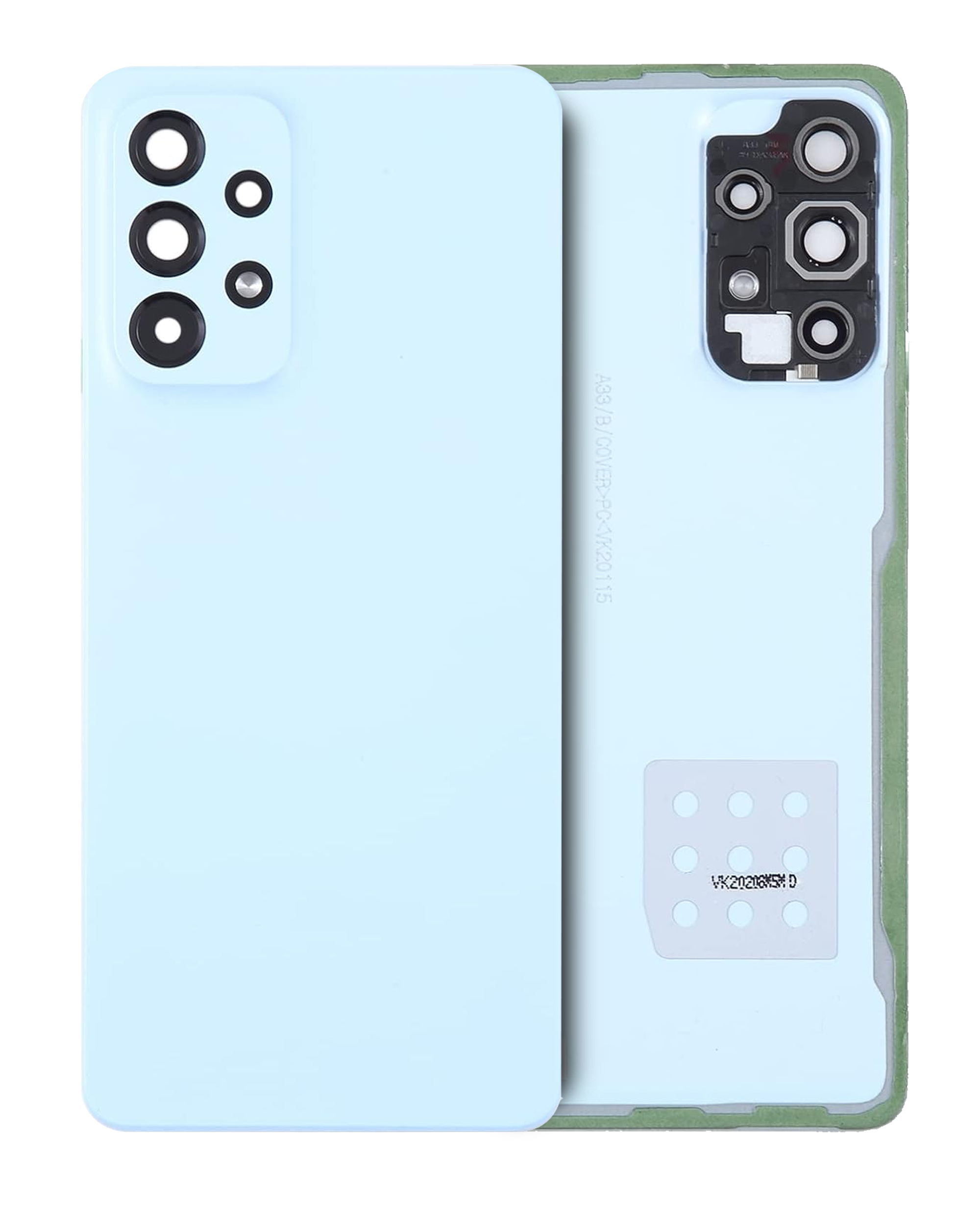 vetro cover posteriore con Vetro fotocamera per Samsung Galaxy A53 5G (A536 / 2022) (Service Pack) (Blu)