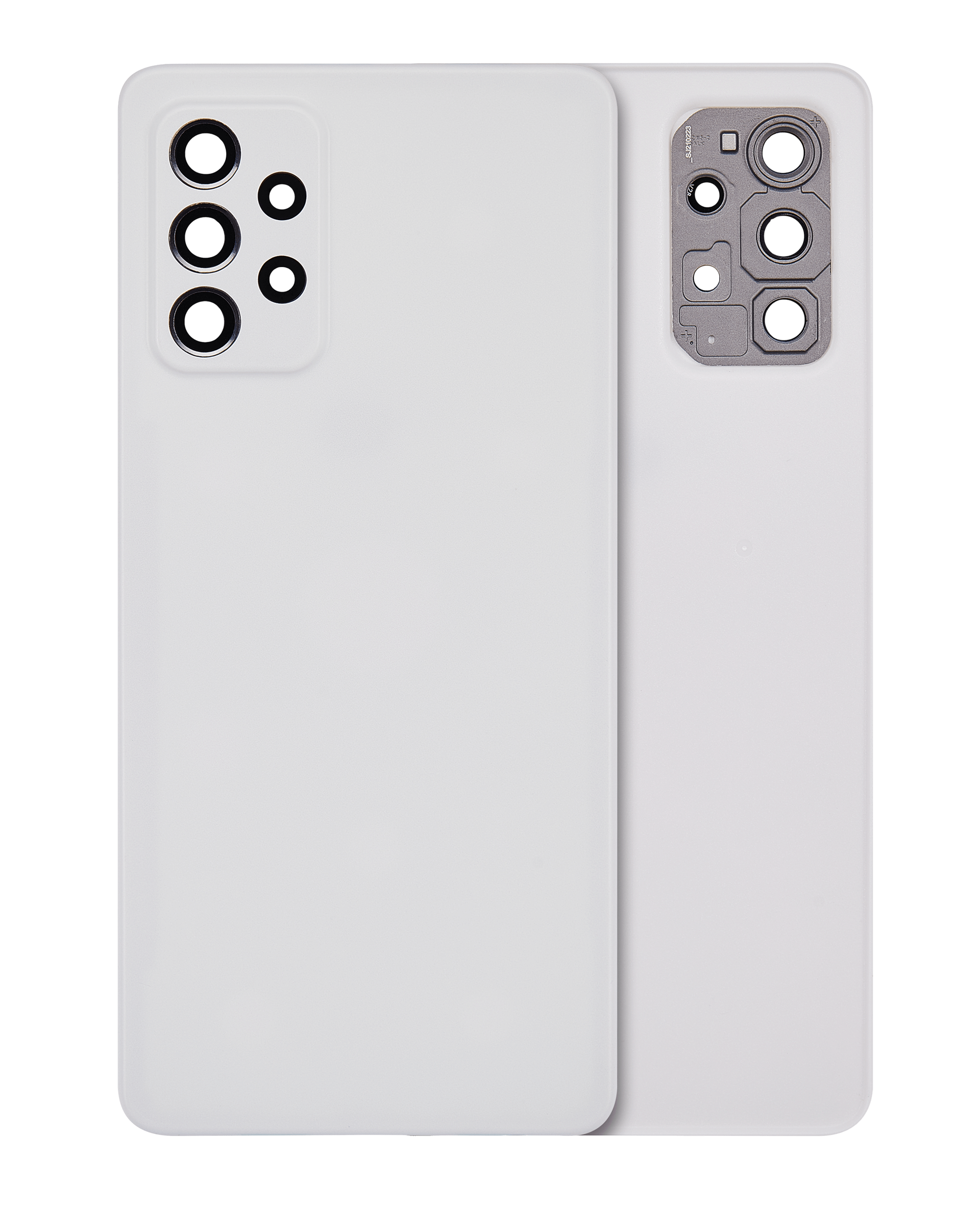 vetro cover posteriore con Vetro fotocamera per Samsung Galaxy A72 (A725 / 2021) (Service Pack) (Bianco)
