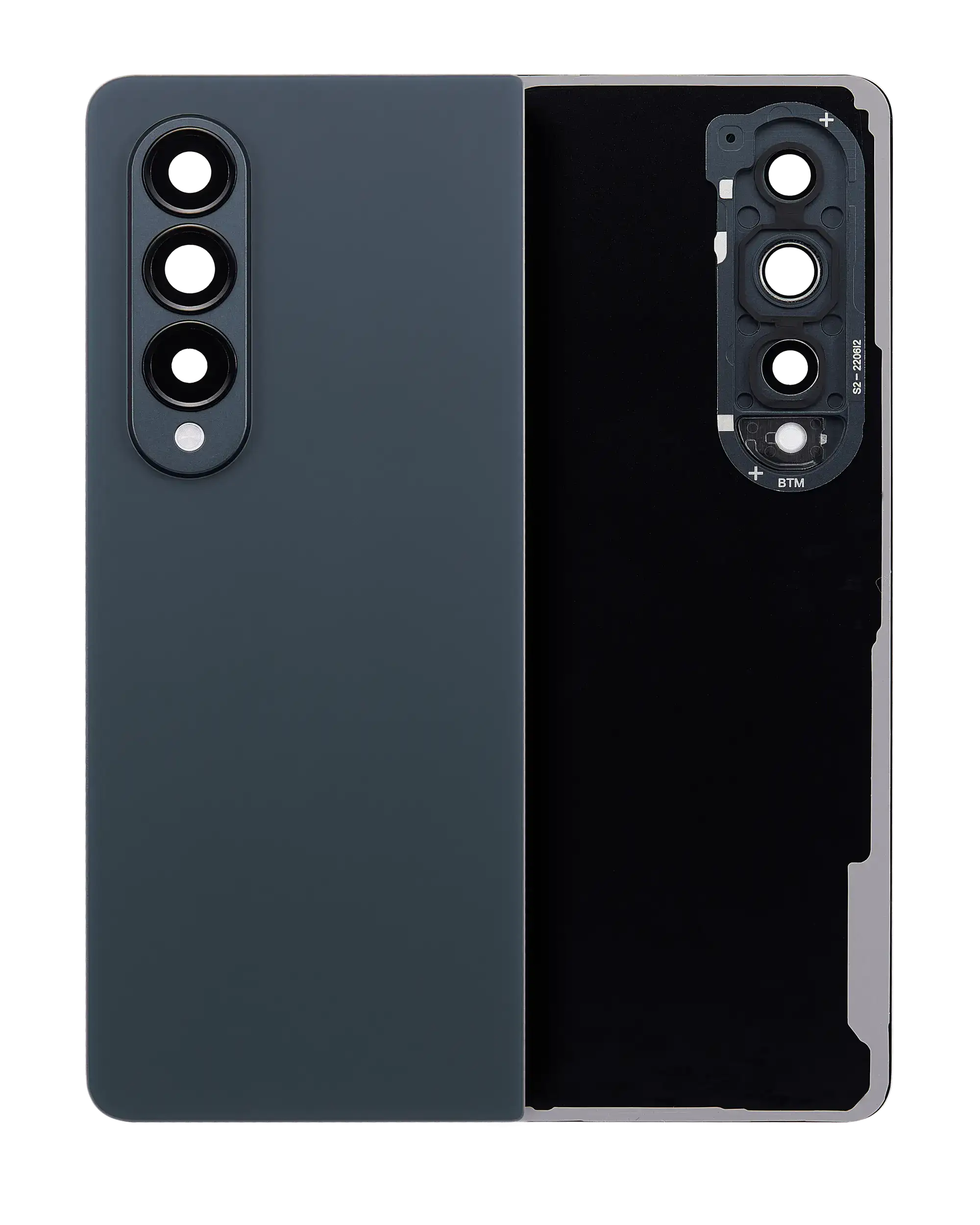 vetro cover posteriore con Vetro fotocamera per Samsung Galaxy Z Fold 4 (Service Pack) (Graygreen)