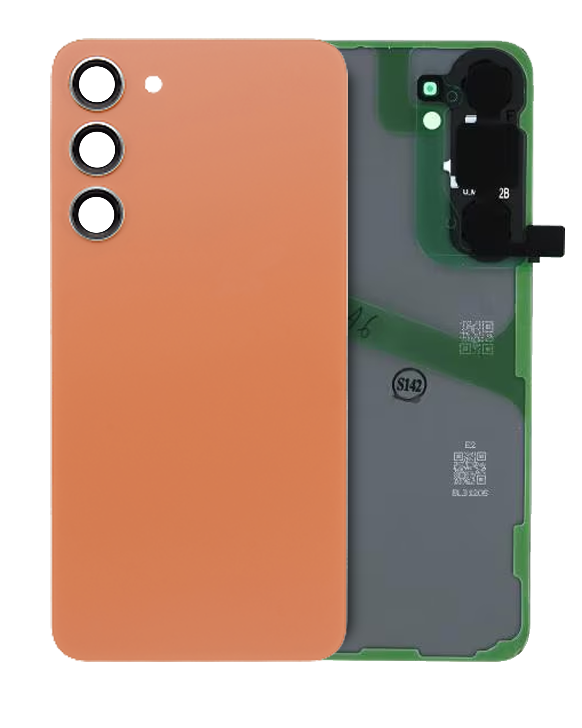 vetro cover posteriore con Vetro fotocamera per Samsung Galaxy S24 Plus (Service Pack) (Sandstone Arancione)