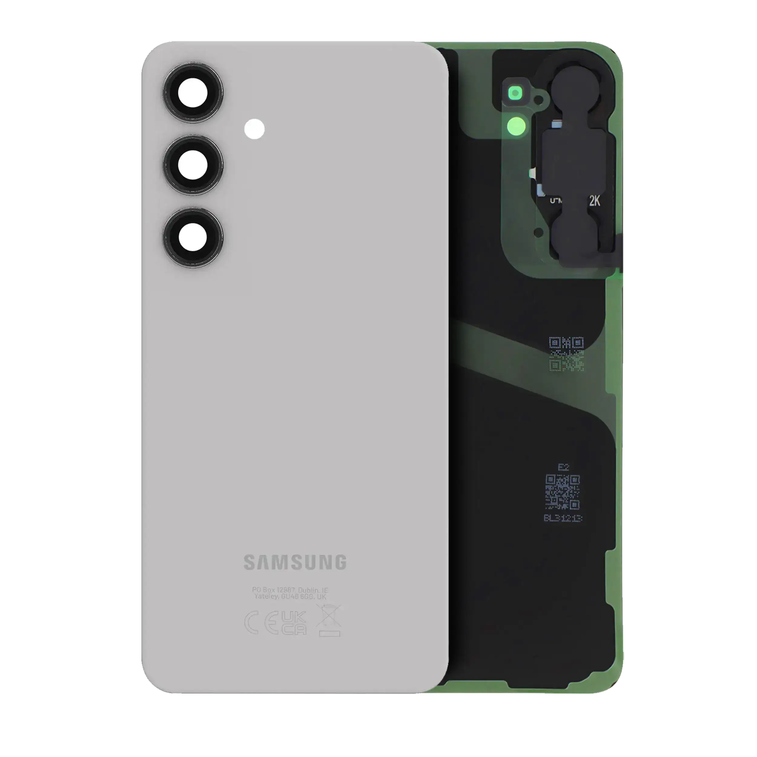 vetro cover posteriore con Vetro fotocamera per Samsung Galaxy S24 Plus (Service Pack) (Marble Grigio)