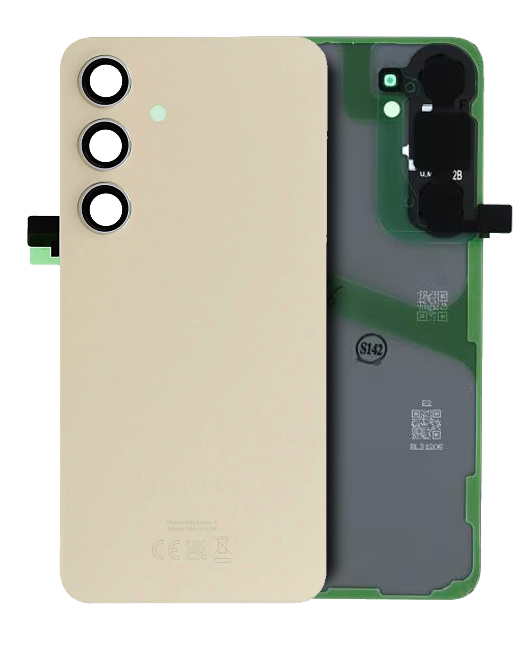 vetro cover posteriore con Vetro fotocamera per Samsung Galaxy S24 Plus (Service Pack) (Amber Giallo)