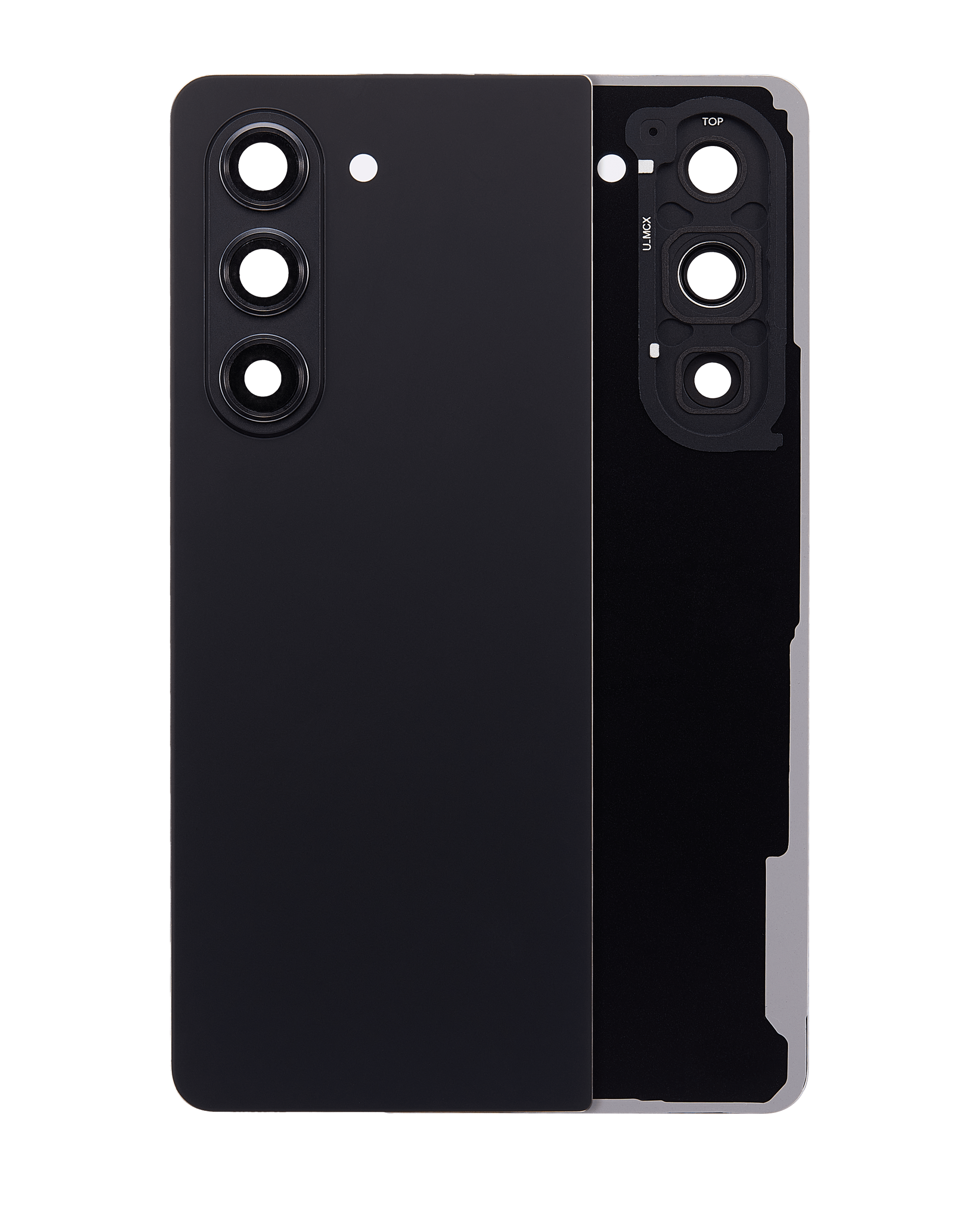 vetro cover posteriore con Vetro fotocamera per Samsung Galaxy Z Fold 5 (Service Pack) (Phantom Nero)
