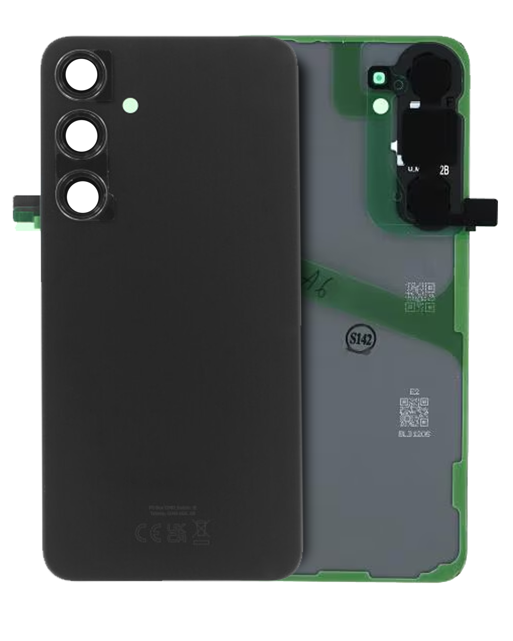 vetro cover posteriore con Vetro fotocamera per Samsung Galaxy S24 Plus (Service Pack) (Onyx Nero)
