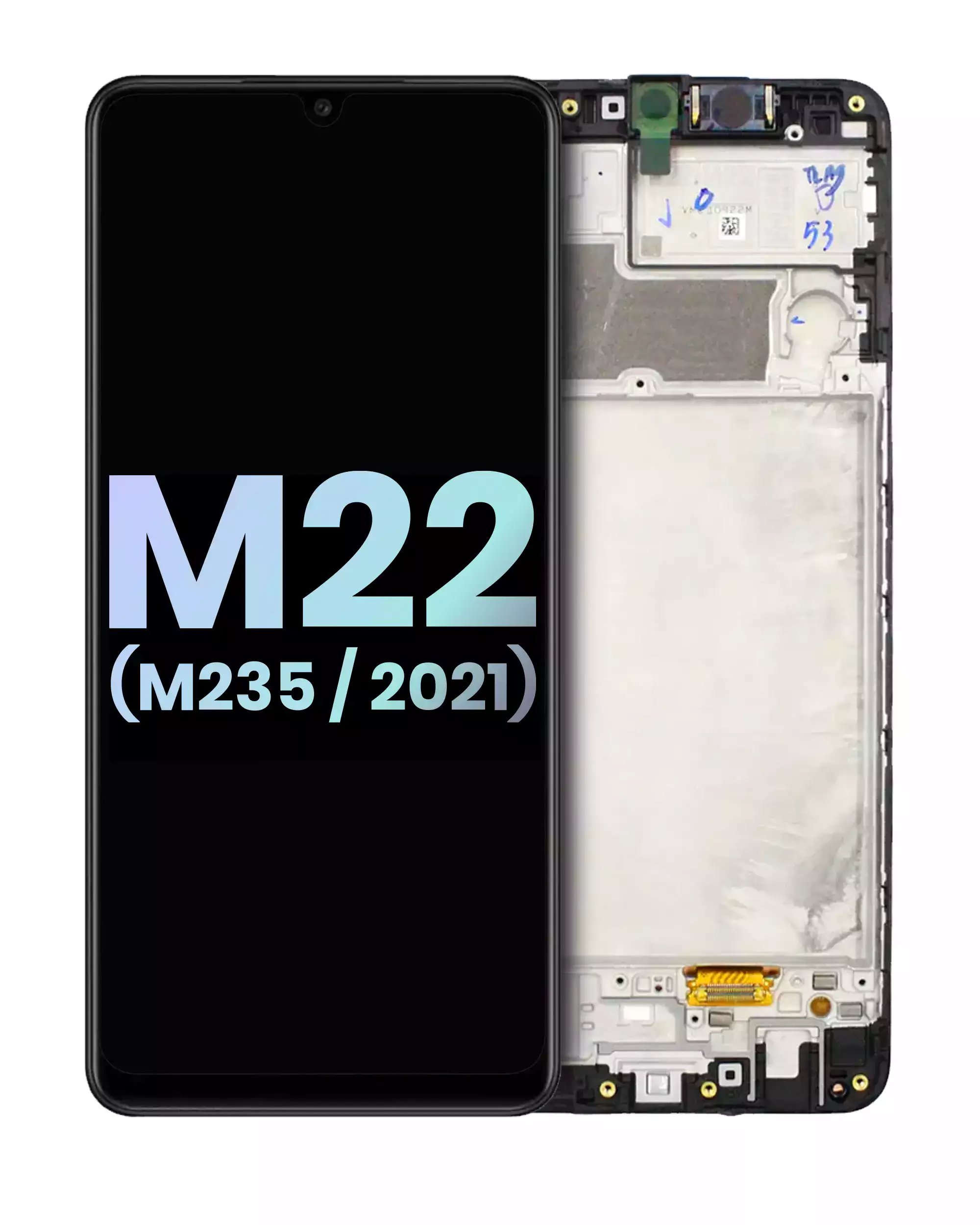 Display LCD completo con Frame per Samsung Galaxy M22 (M235 / 2021) (Service Pack) (tutti i colori)