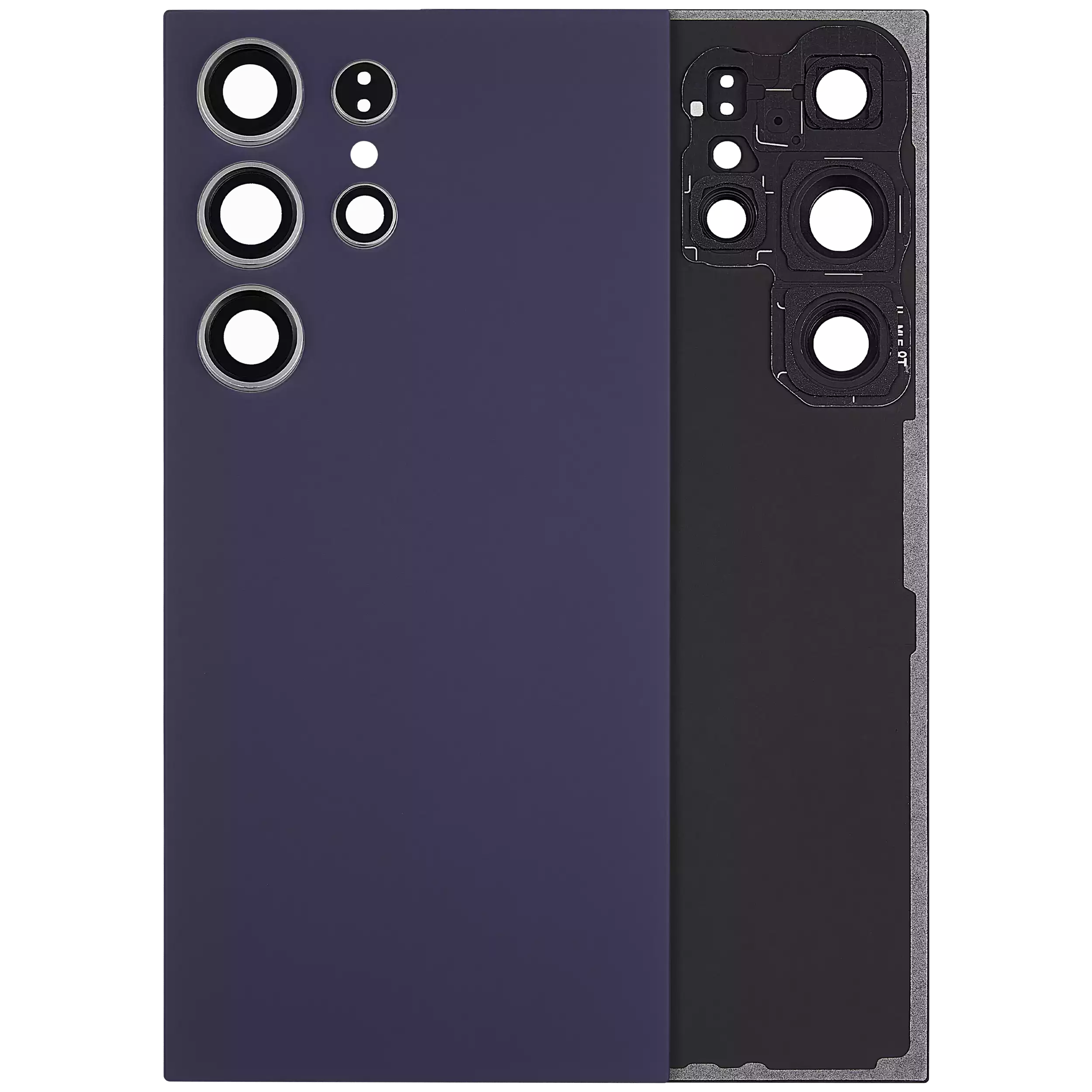 vetro cover posteriore con Vetro fotocamera per Samsung Galaxy S24 Ultra 5G (No Logo) (Titanio Violet)