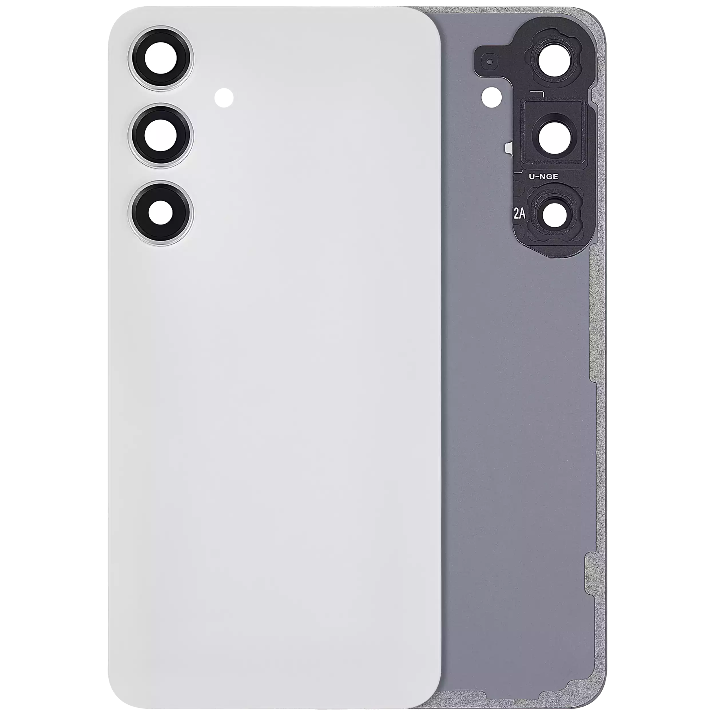 vetro cover posteriore con Vetro fotocamera per Samsung Galaxy S24 Plus 5G (No Logo) (Marble Grigio)