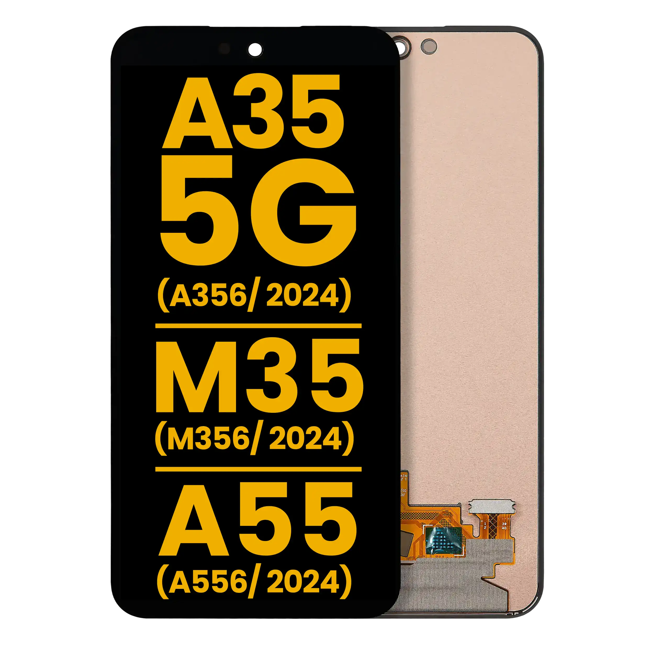 Display OLED completo senza Frame per Samsung Galaxy A35 5G (A356 / 2024) / M35 (M356 / 2024) / A55 (A556 / 2024) (Refurbished) (tutti i colori)