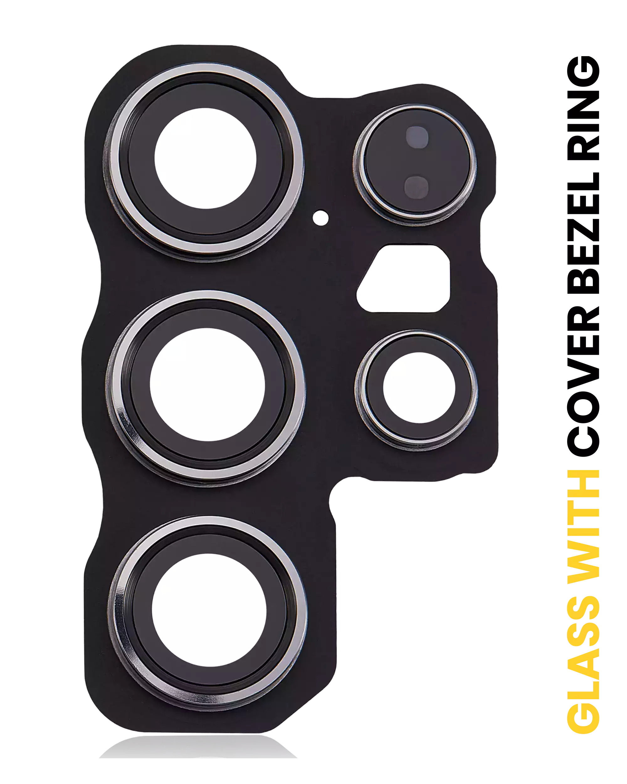Lente fotocamera posteriore con Cover Cornice Ring per Samsung Galaxy S24 Ultra 5G (Titanio Nero)