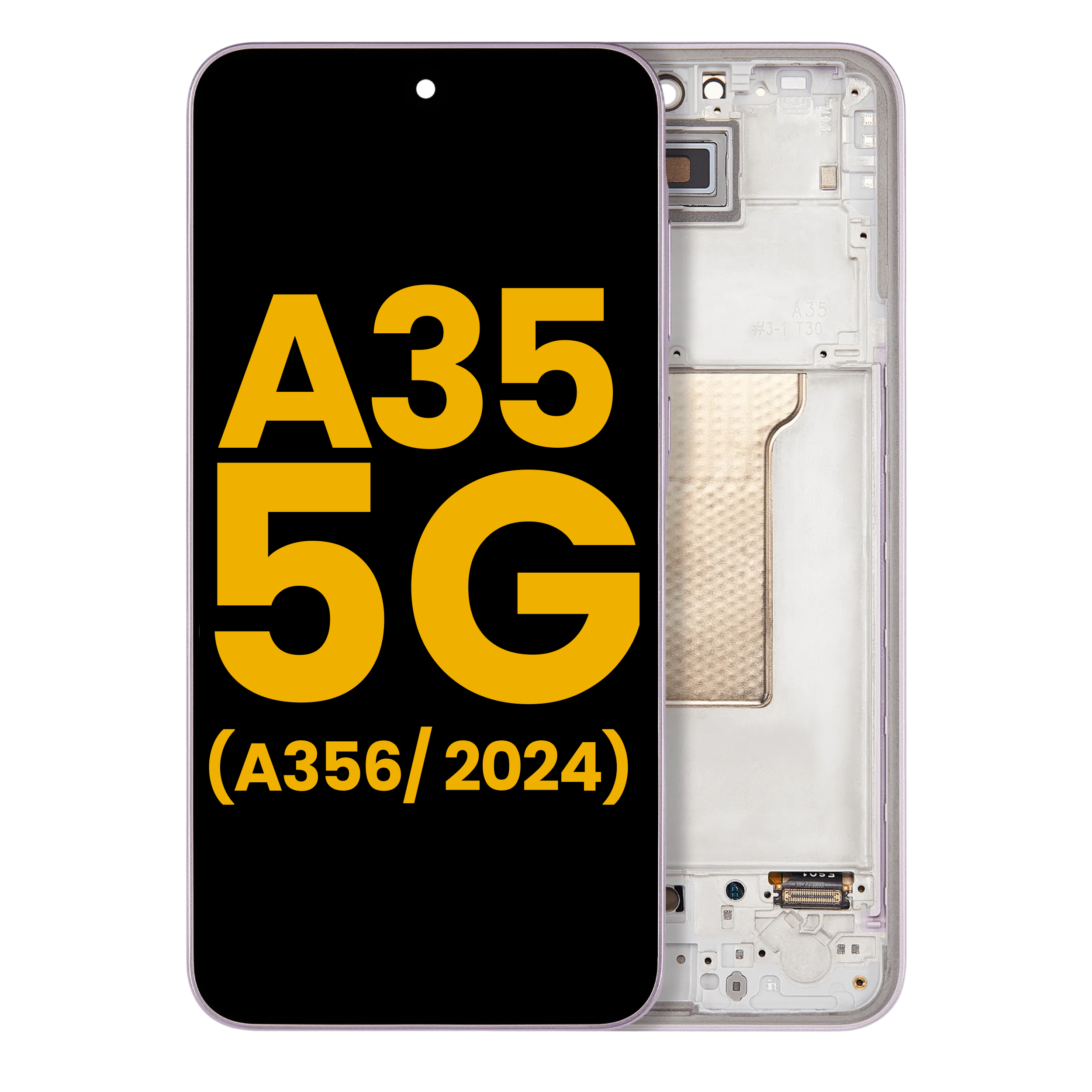 Display OLED completo con Frame per Samsung Galaxy A35 5G (A356 / 2024) (Refurbished) (Lilac)