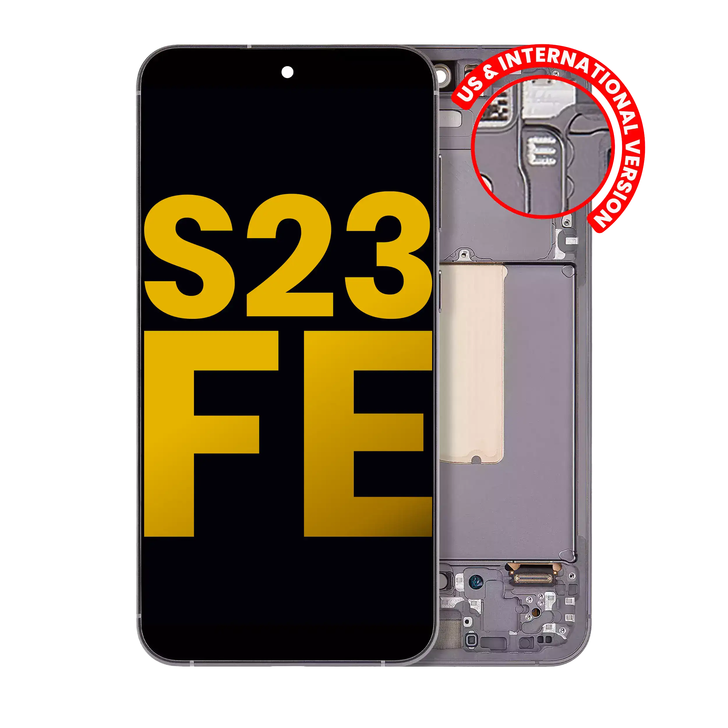 Display OLED completo con Frame per Samsung Galaxy S23 FE 5G (US e International Version) (Refurbished) (Grafite)