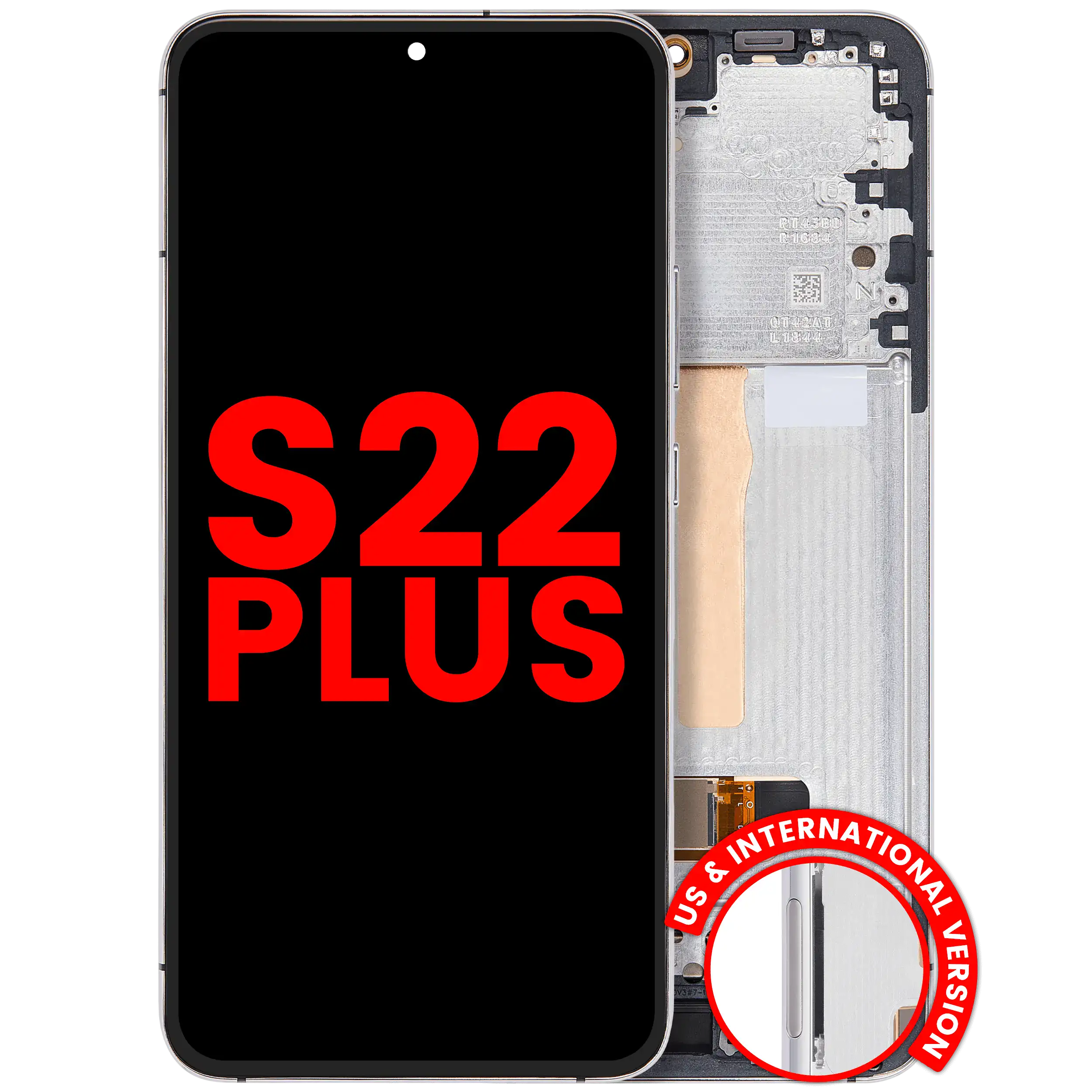Display OLED completo con Frame per Samsung Galaxy S22 Plus 5G (US e International Version) (Bianco)