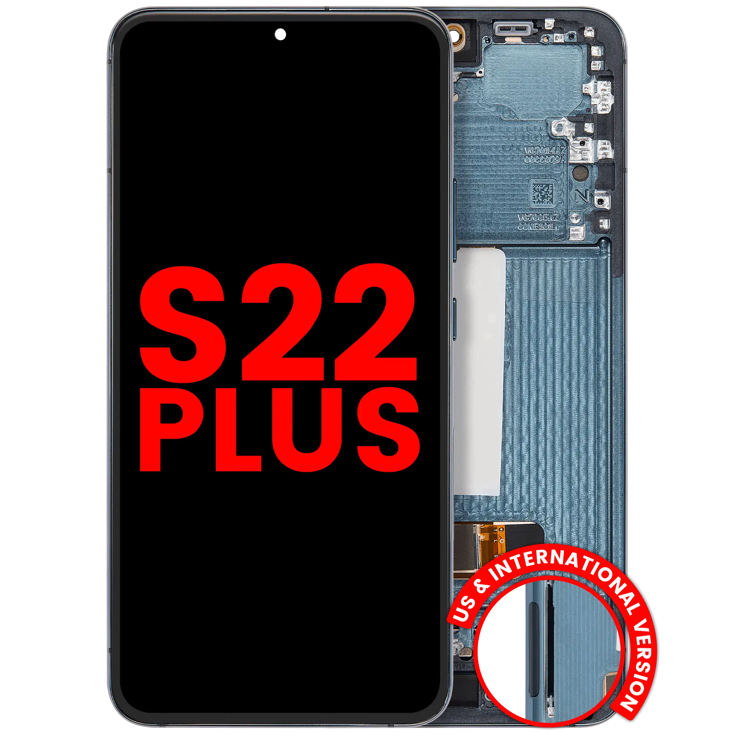 Display OLED completo con Frame per Samsung Galaxy S22 Plus 5G (US e International Version) (Verde)