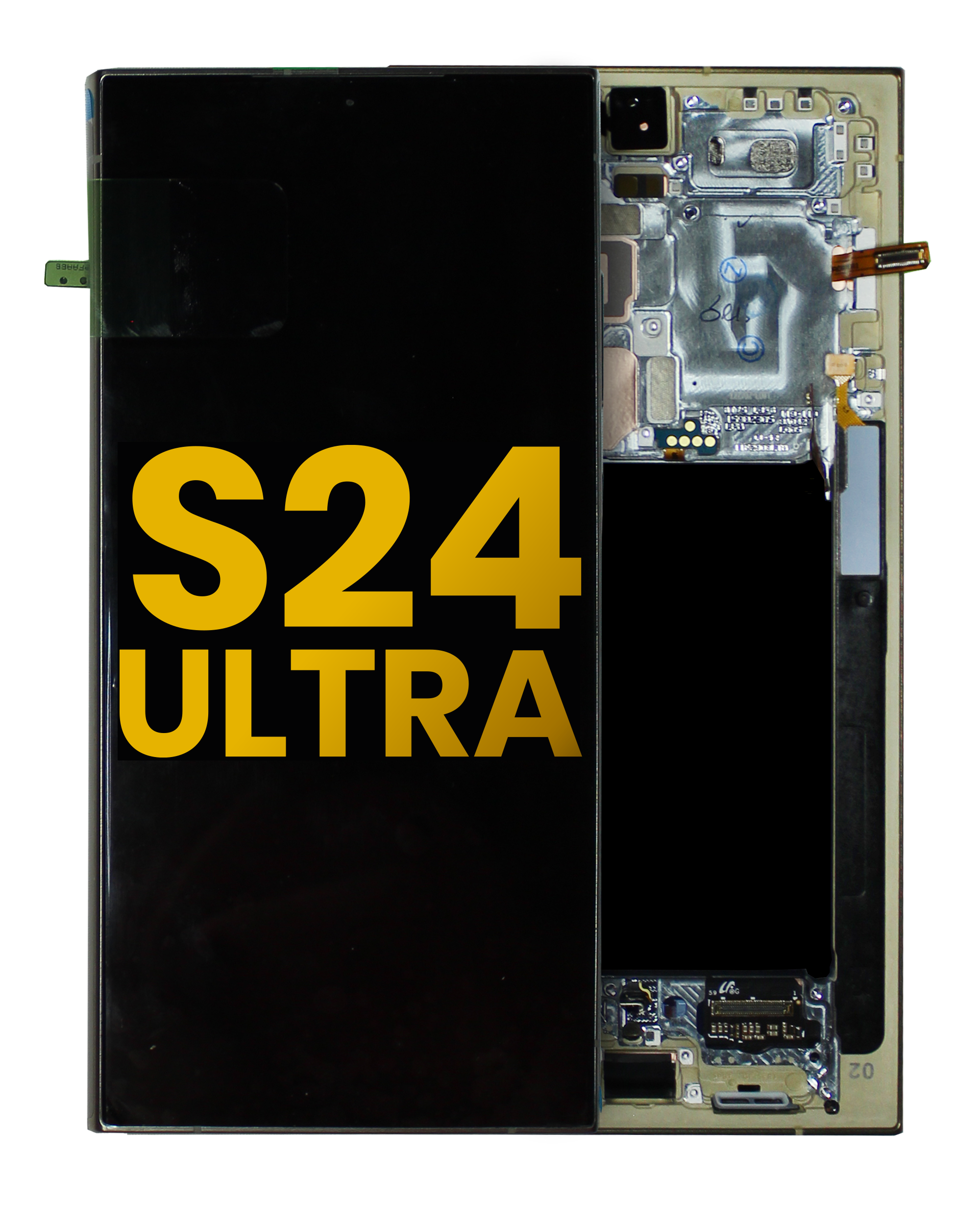 Display OLED completo con Frame per Samsung Galaxy S24 Ultra (Assembled) (Titanio Giallo)