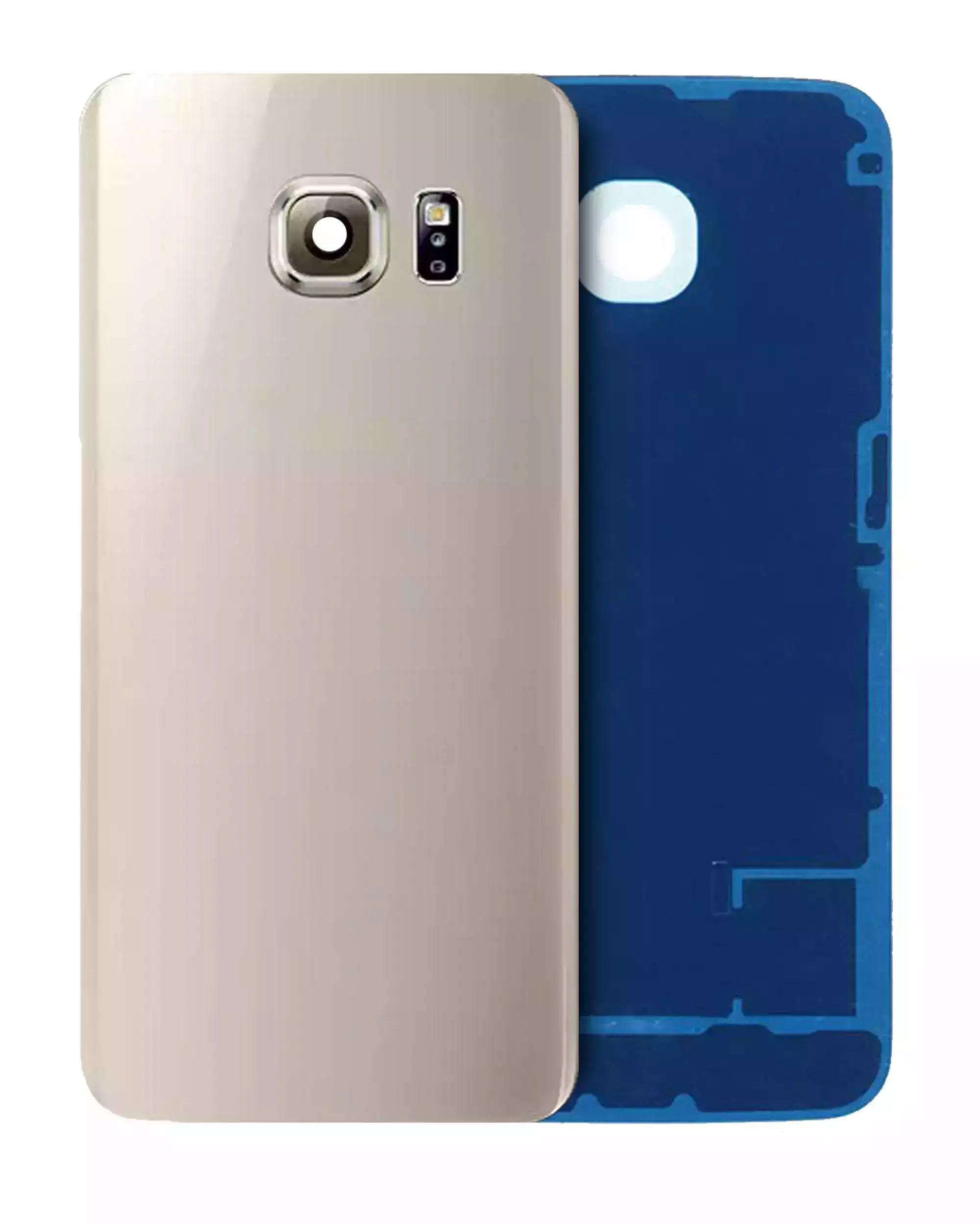 vetro cover posteriore con Vetro fotocamera per Samsung Galaxy S6 Edge (Service Pack) (Oro)