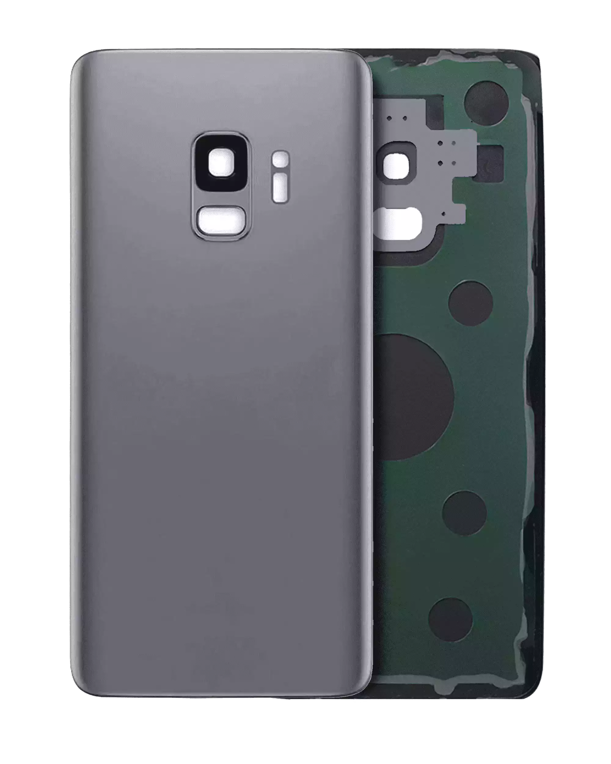 vetro cover posteriore con Vetro fotocamera per Samsung Galaxy S9 (Service Pack) (Titanio Grigio)