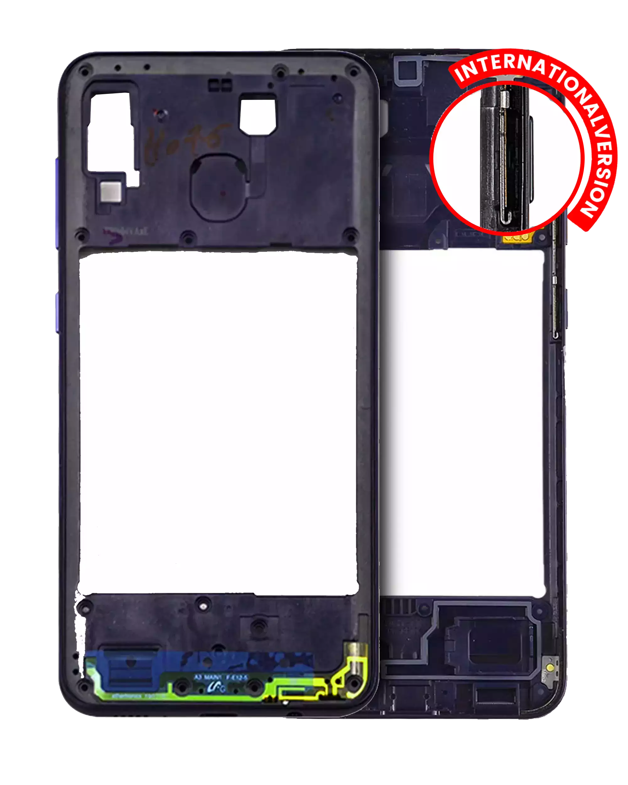Frame centrale per Samsung Galaxy A20 (A205 / 2019) (International Version) (Deep Blu)