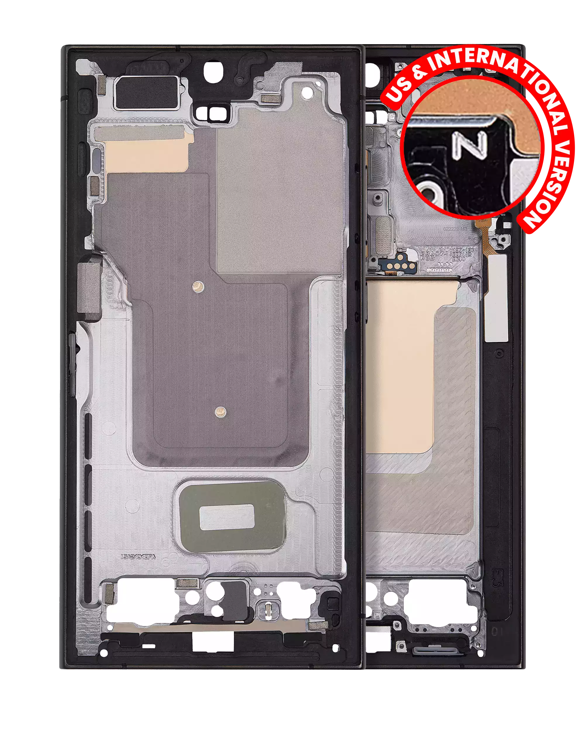 Frame centrale per Samsung Galaxy S24 Ultra 5G (US e International Version) (Titanio Nero)