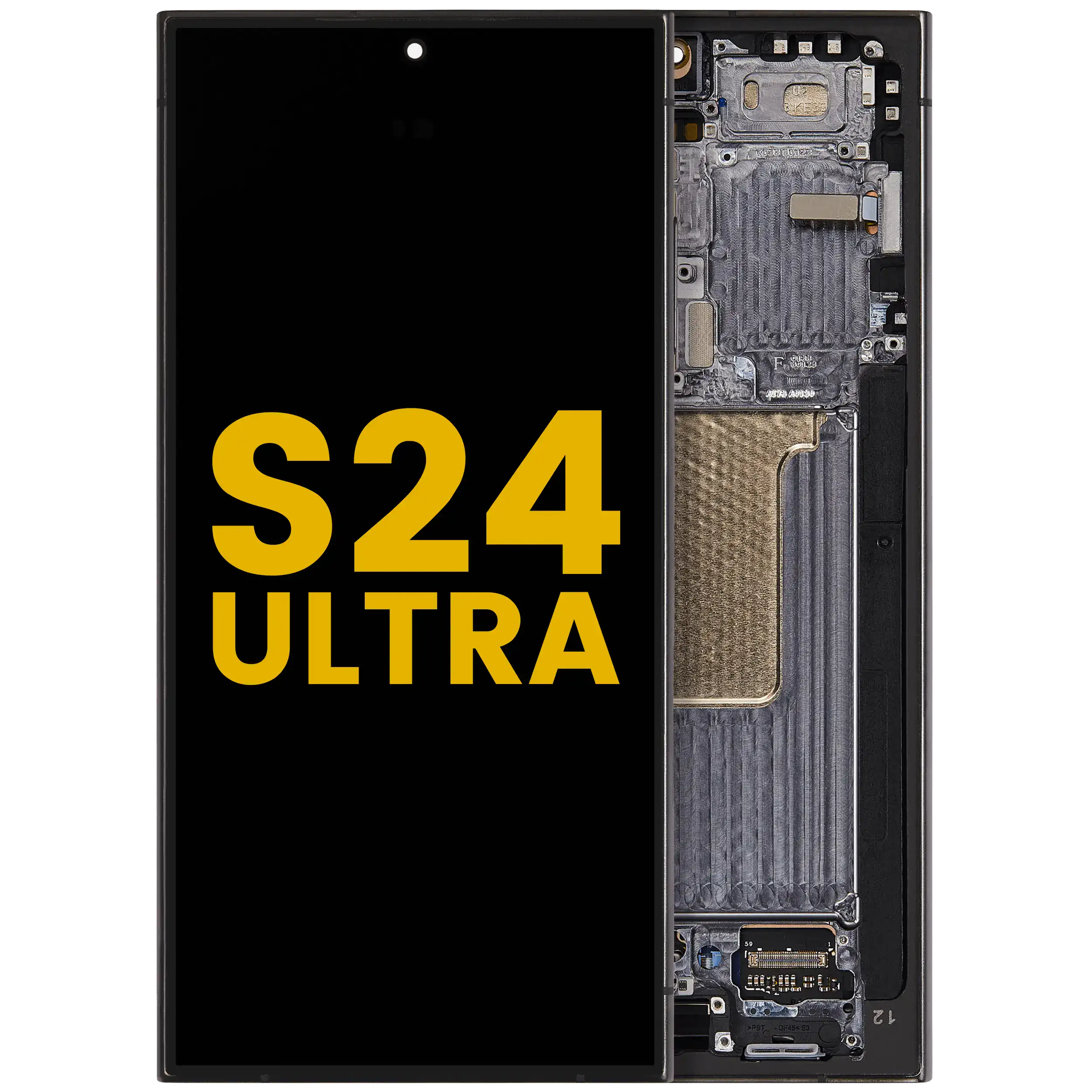 Display OLED completo con Frame per Samsung Galaxy S24 Ultra (Refurbished) (Titanio Nero)