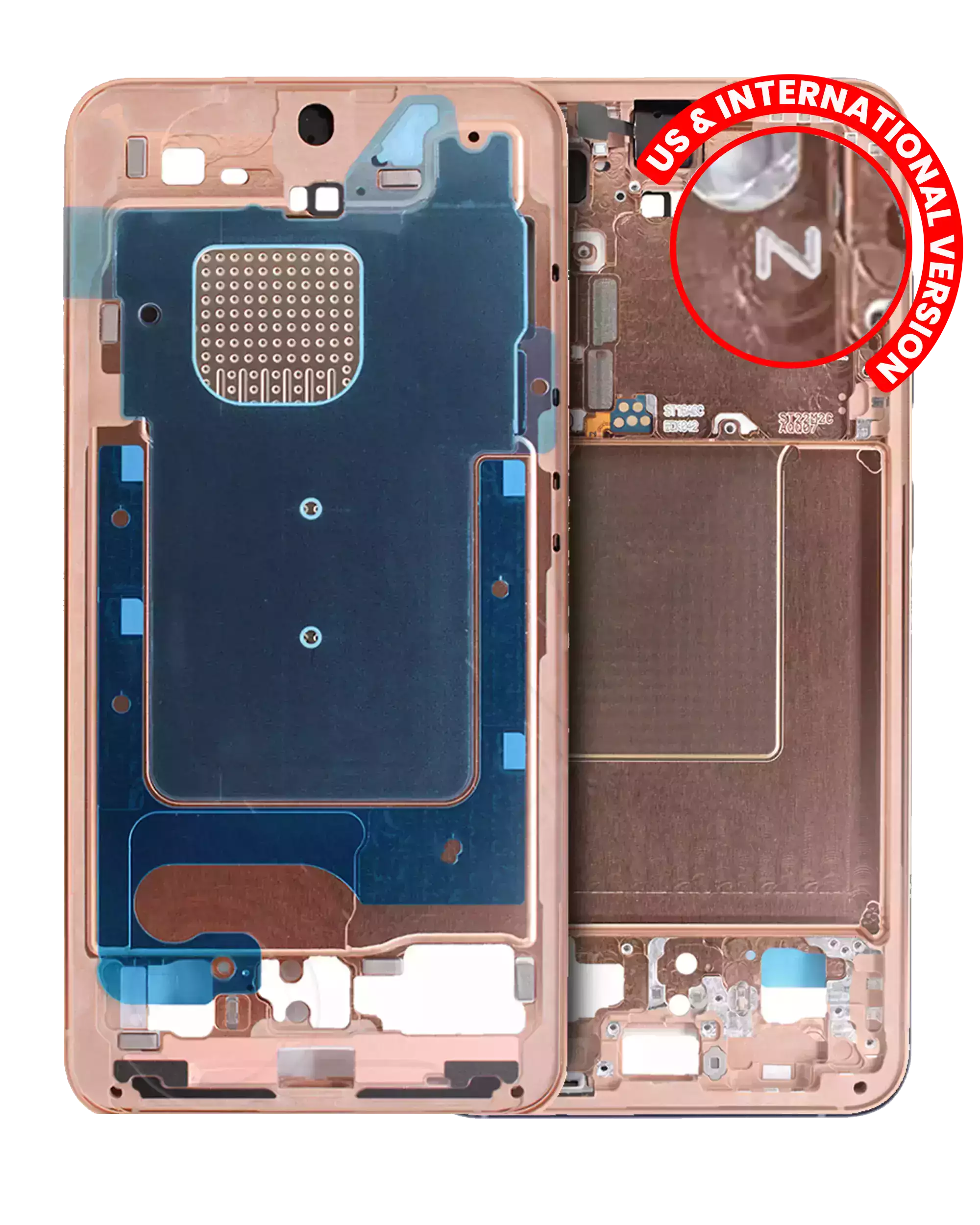 Frame centrale per Samsung Galaxy S24 5G (US e International Version) (Sandstone Arancione)