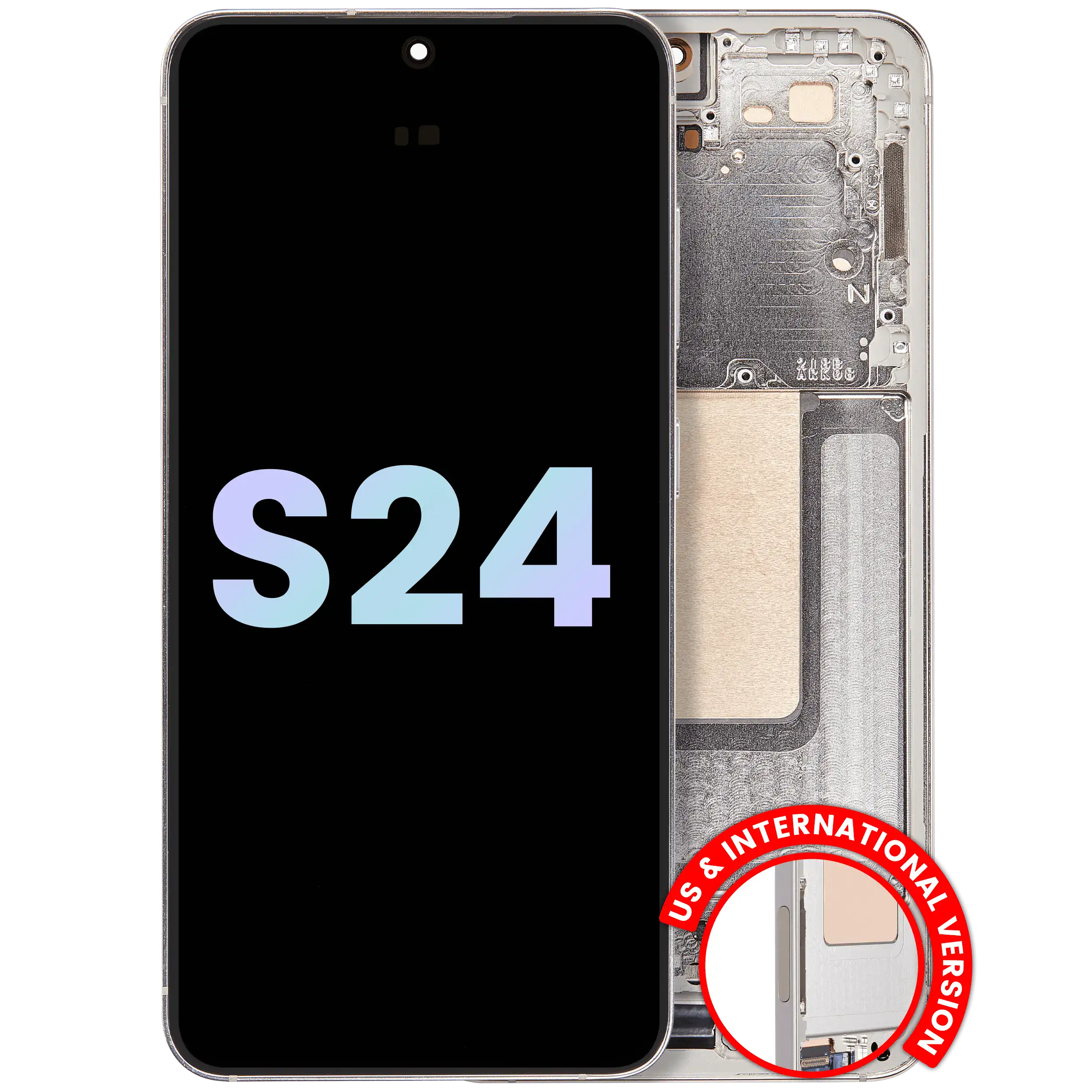 Display OLED completo con Frame per Samsung Galaxy S24 5G (US e International Version) (Service Pack) (Amber Giallo)