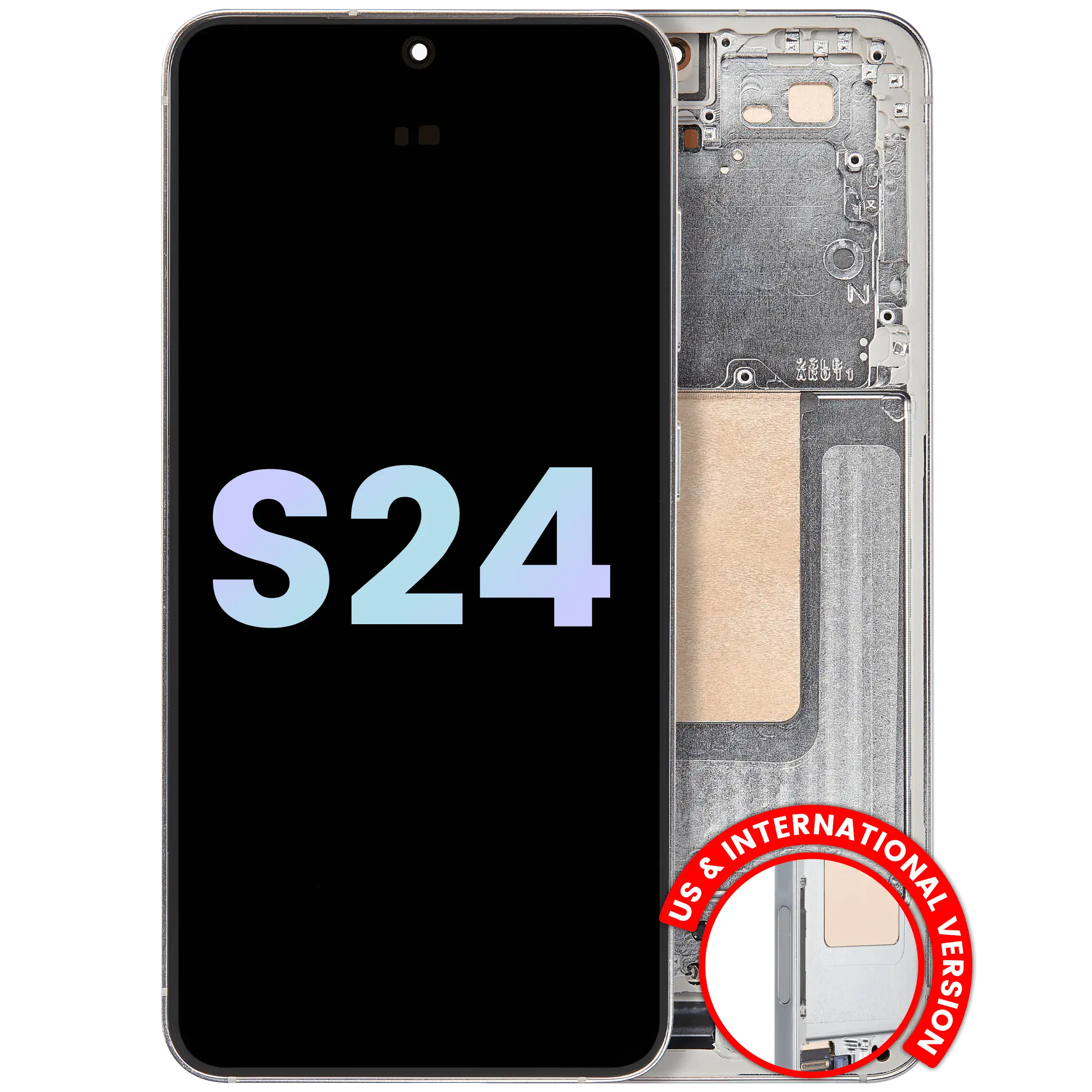 Display OLED completo con Frame per Samsung Galaxy S24 5G (US e International Version) (Service Pack) (Jade Verde)