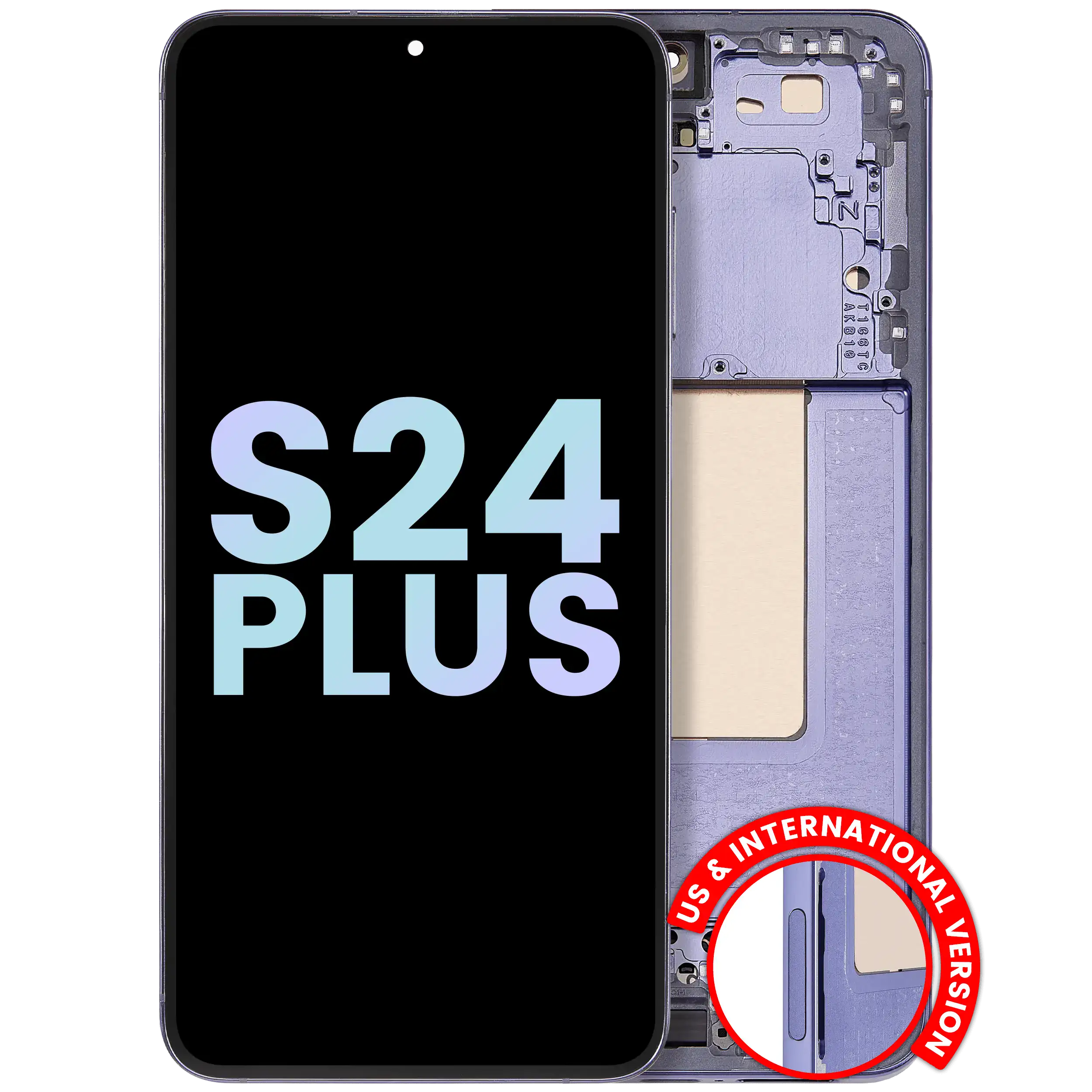 Display OLED completo con Frame per Samsung Galaxy S24 Plus 5G (US e International Version) (Service Pack) (Cobalt Violet)