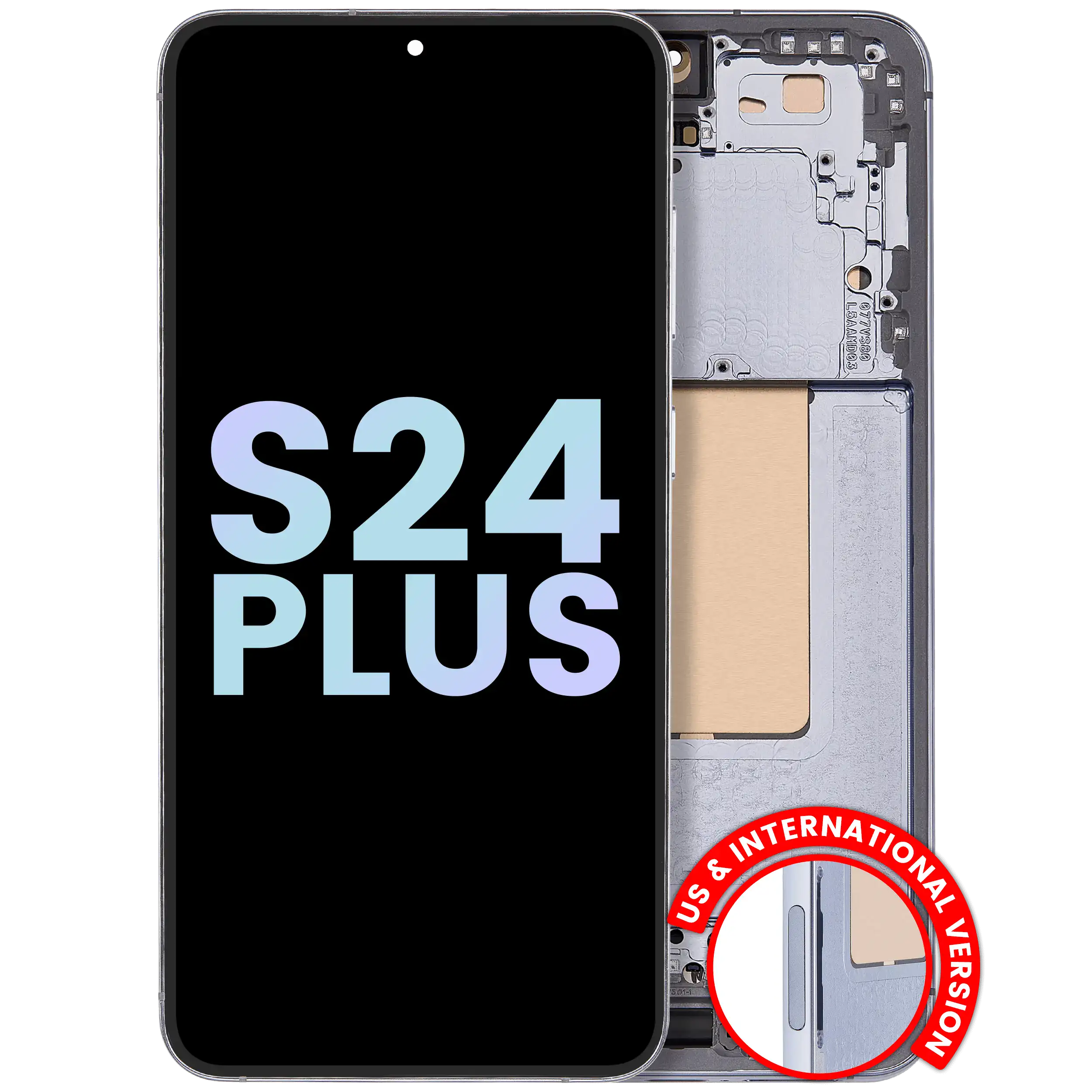 Display OLED completo con Frame per Samsung Galaxy S24 Plus 5G (US e International Version) (Service Pack) (Sapphire Blu)