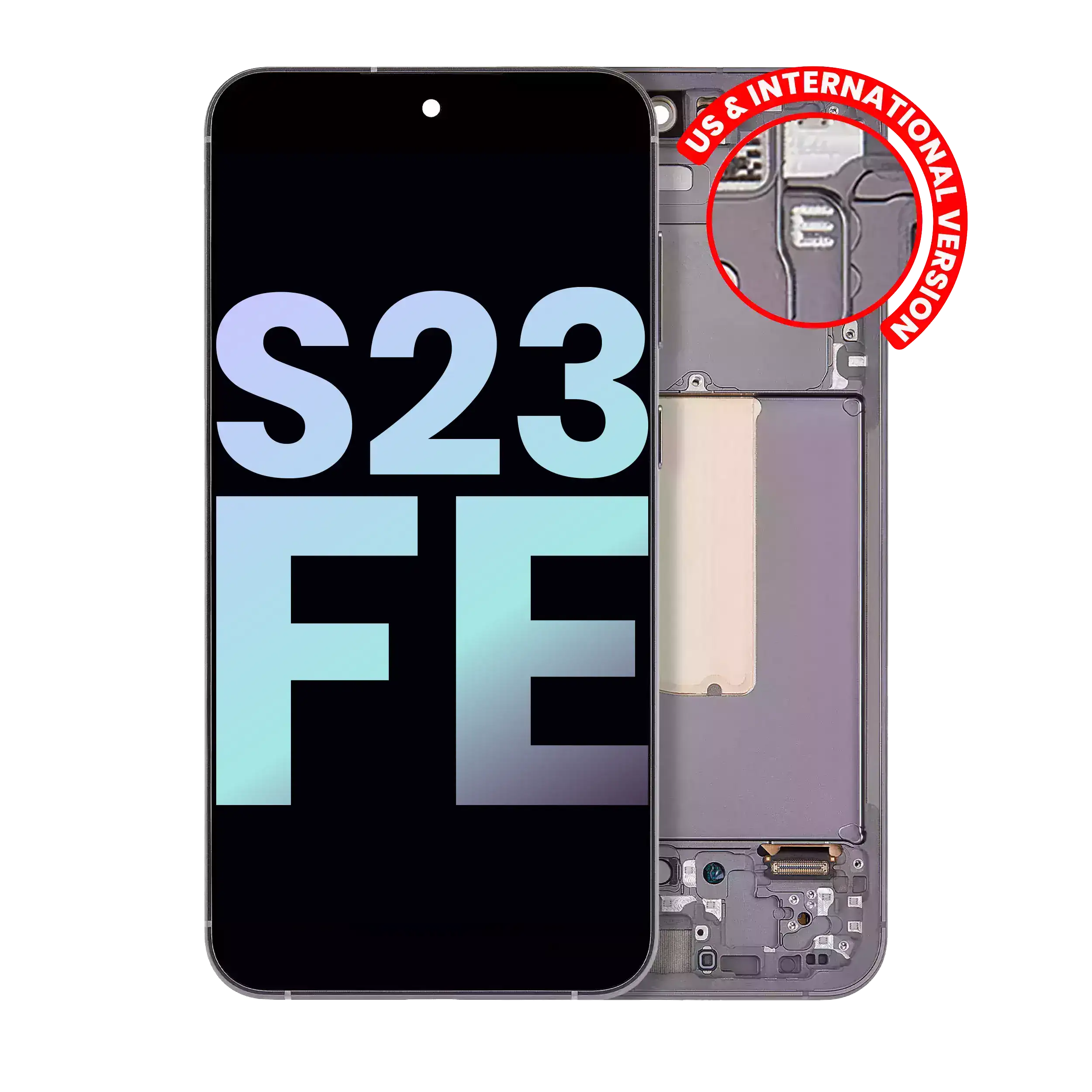 Display OLED completo con Frame per Samsung Galaxy S23 FE 5G (US e International Version) (Service Pack) (Grafite)