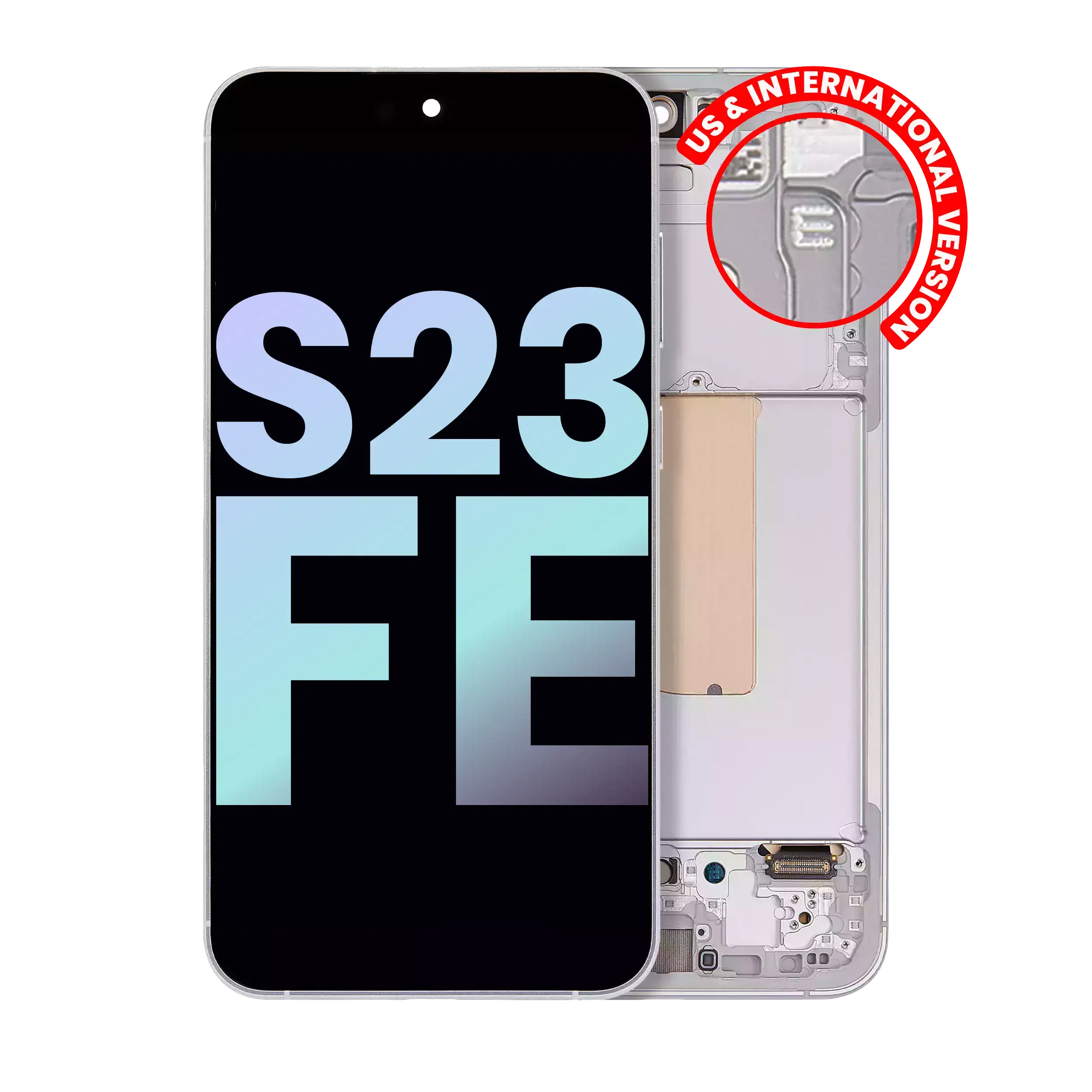 Display OLED completo con Frame per Samsung Galaxy S23 FE 5G (US e International Version) (Service Pack) (Mint / Cream / Viola / Indigo / Tangerine)
