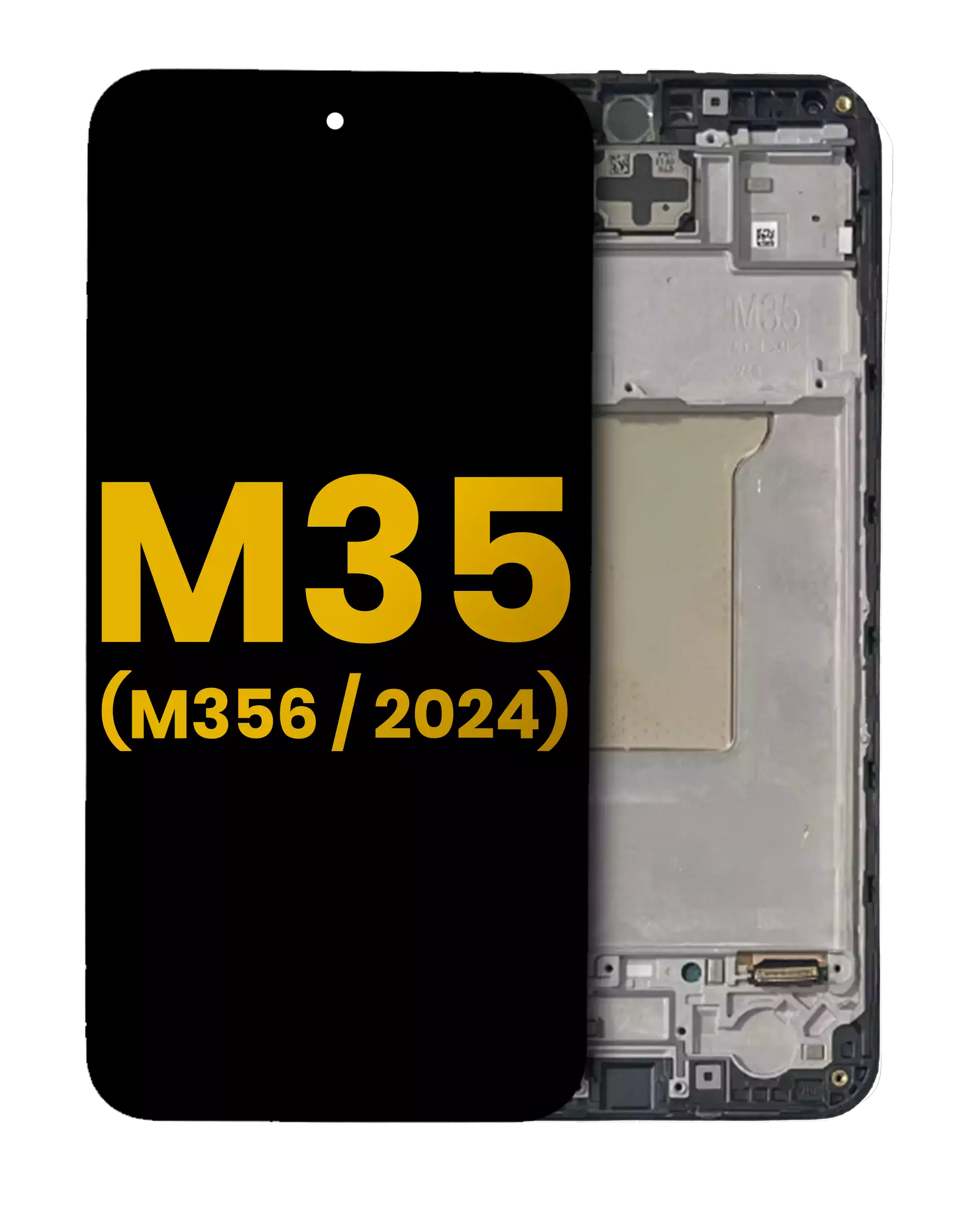 Display OLED completo con Frame per Samsung Galaxy M35 (M356 / 2024) (Refurbished) (Nero)