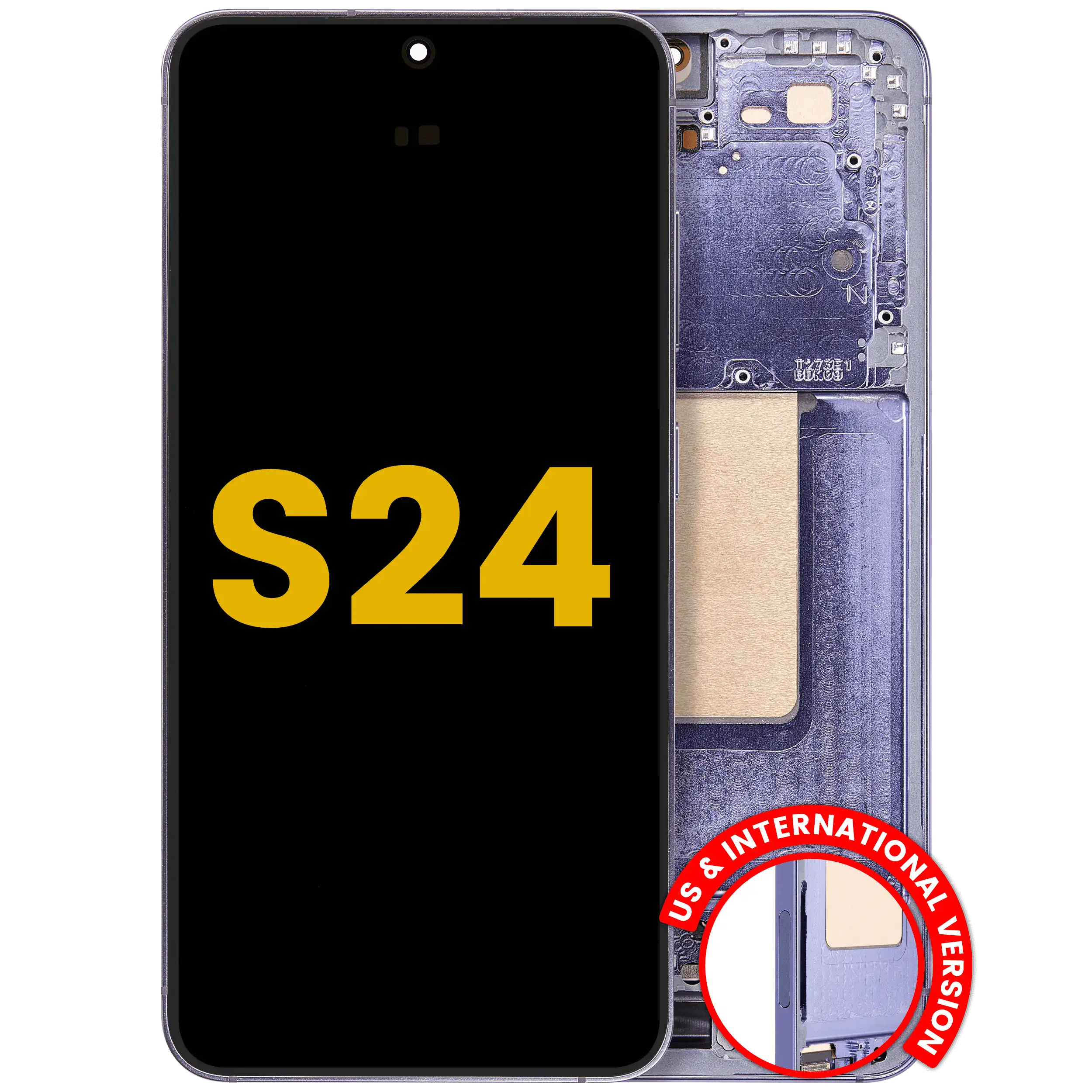 Display OLED completo con Frame per Samsung Galaxy S24 5G (US e International Version) (Refurbished) (Cobalt Violet)