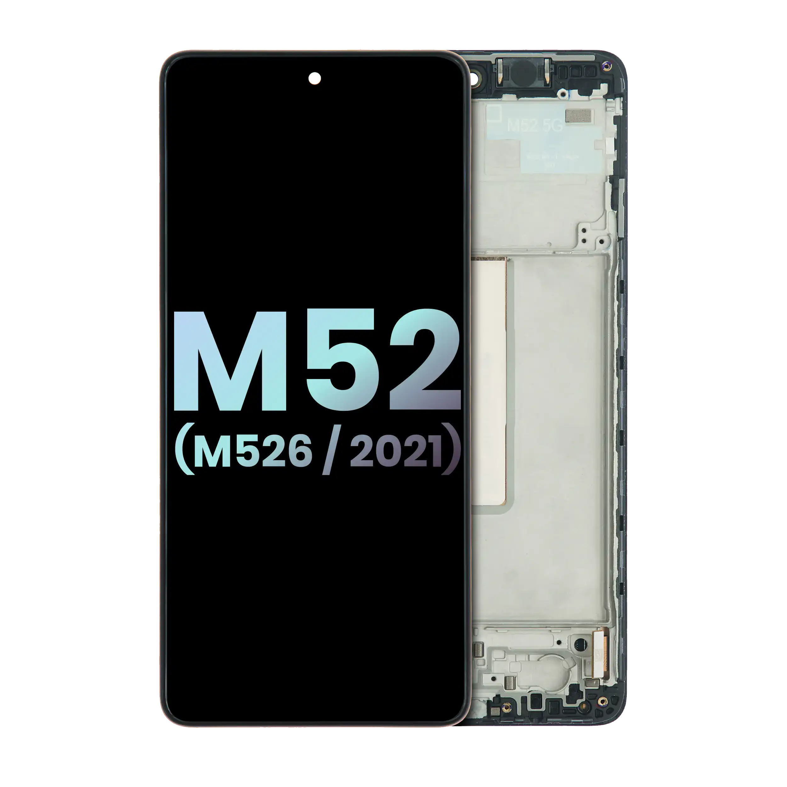 Display OLED completo con Frame per Samsung Galaxy M52 5G (M526 / 2021) (Service Pack) (tutti i colori)
