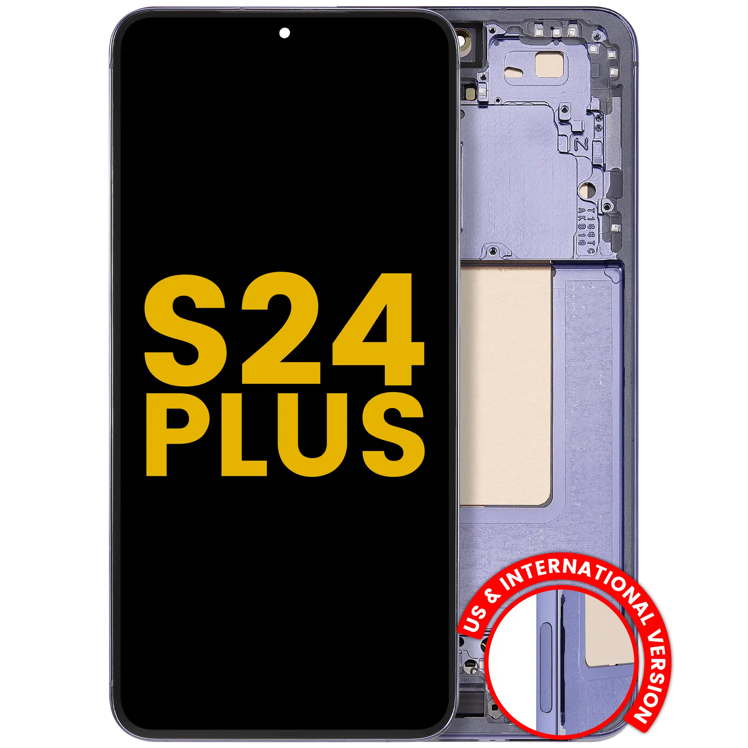 Display OLED completo con Frame per Samsung Galaxy S24 Plus 5G (US e International Version) (Refurbished) (Cobalt Violet)