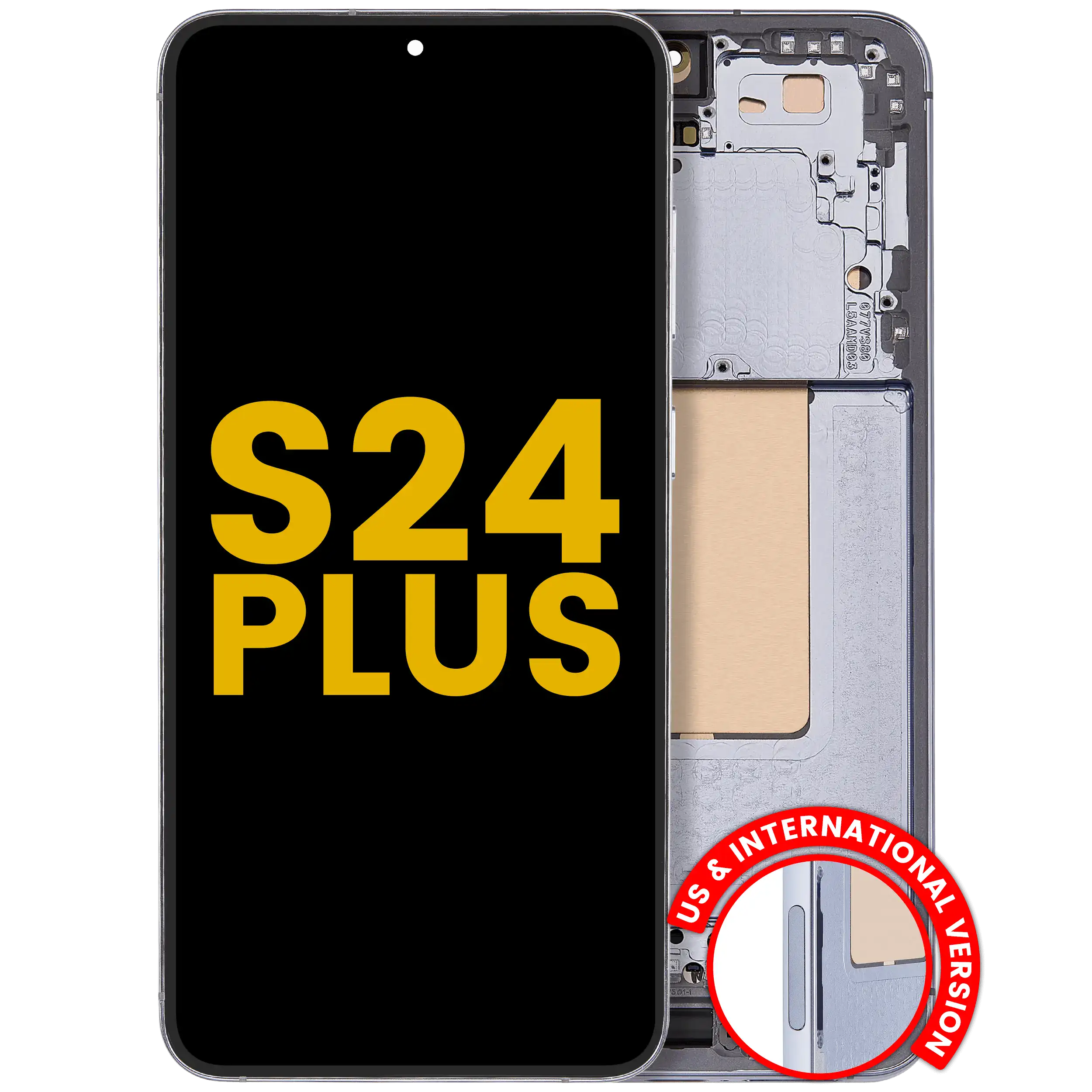 Display OLED completo con Frame per Samsung Galaxy S24 Plus 5G (US e International Version) (Refurbished) (Sapphire Blu)